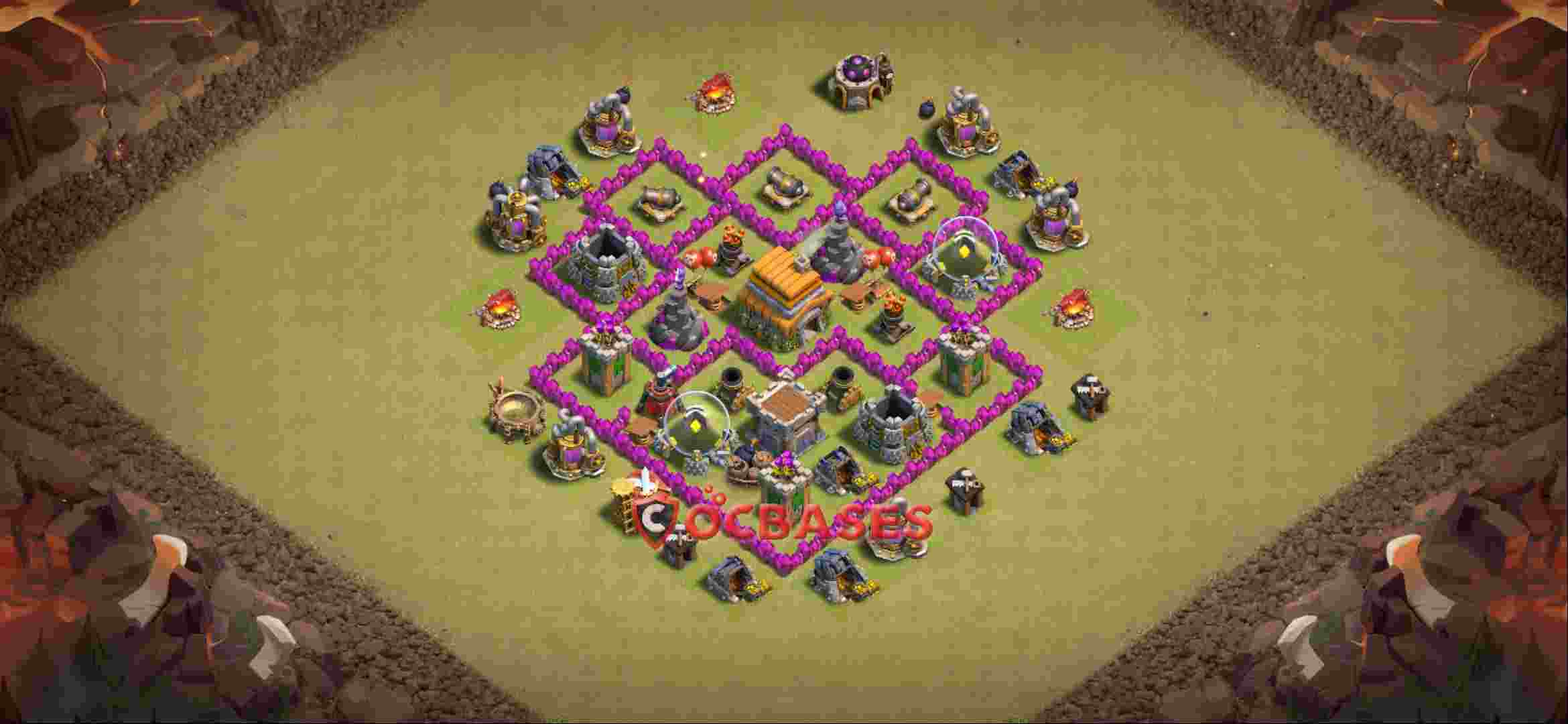 Town Hall 6 Base -war – Layout id: 3ul4r base layout