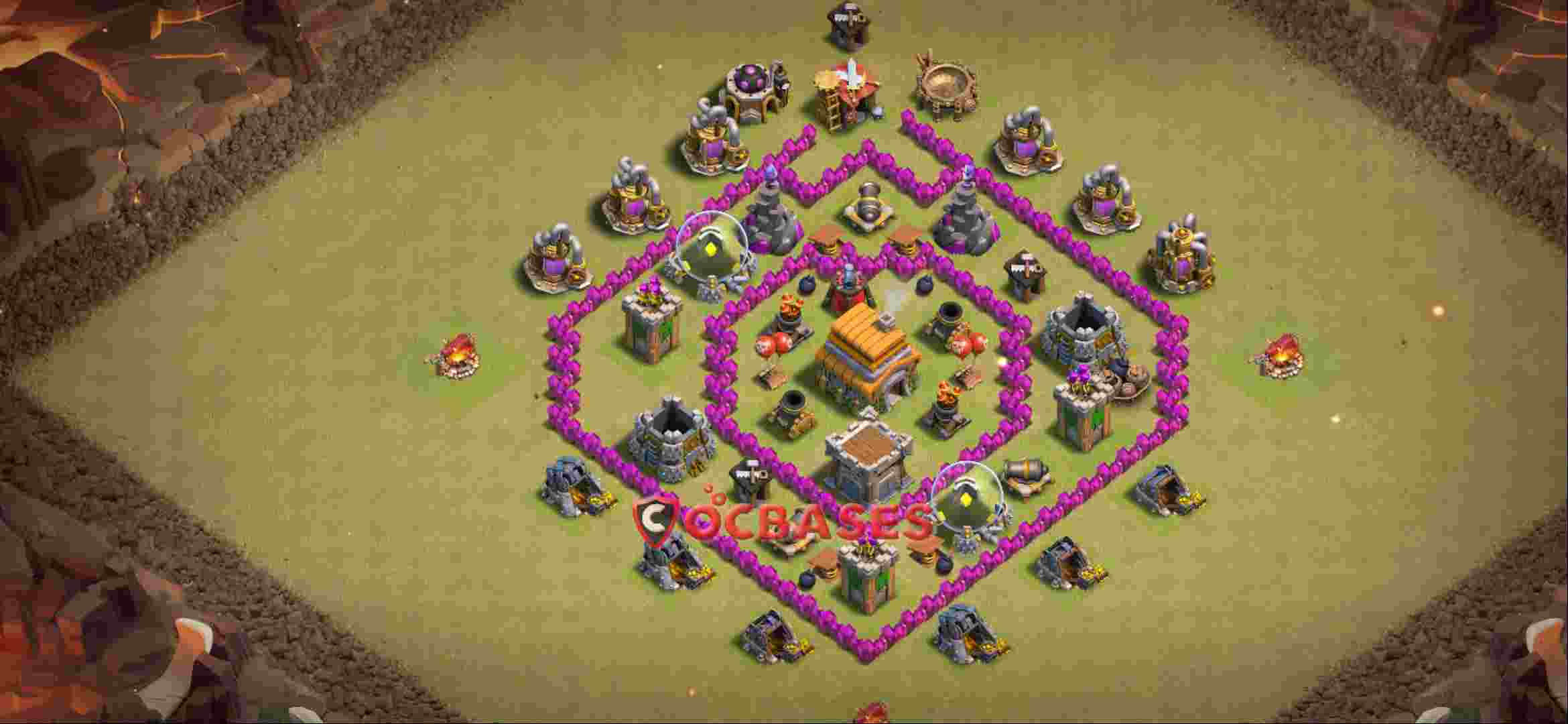 Town Hall 6 Base -war – Layout id: 7fvbp base layout