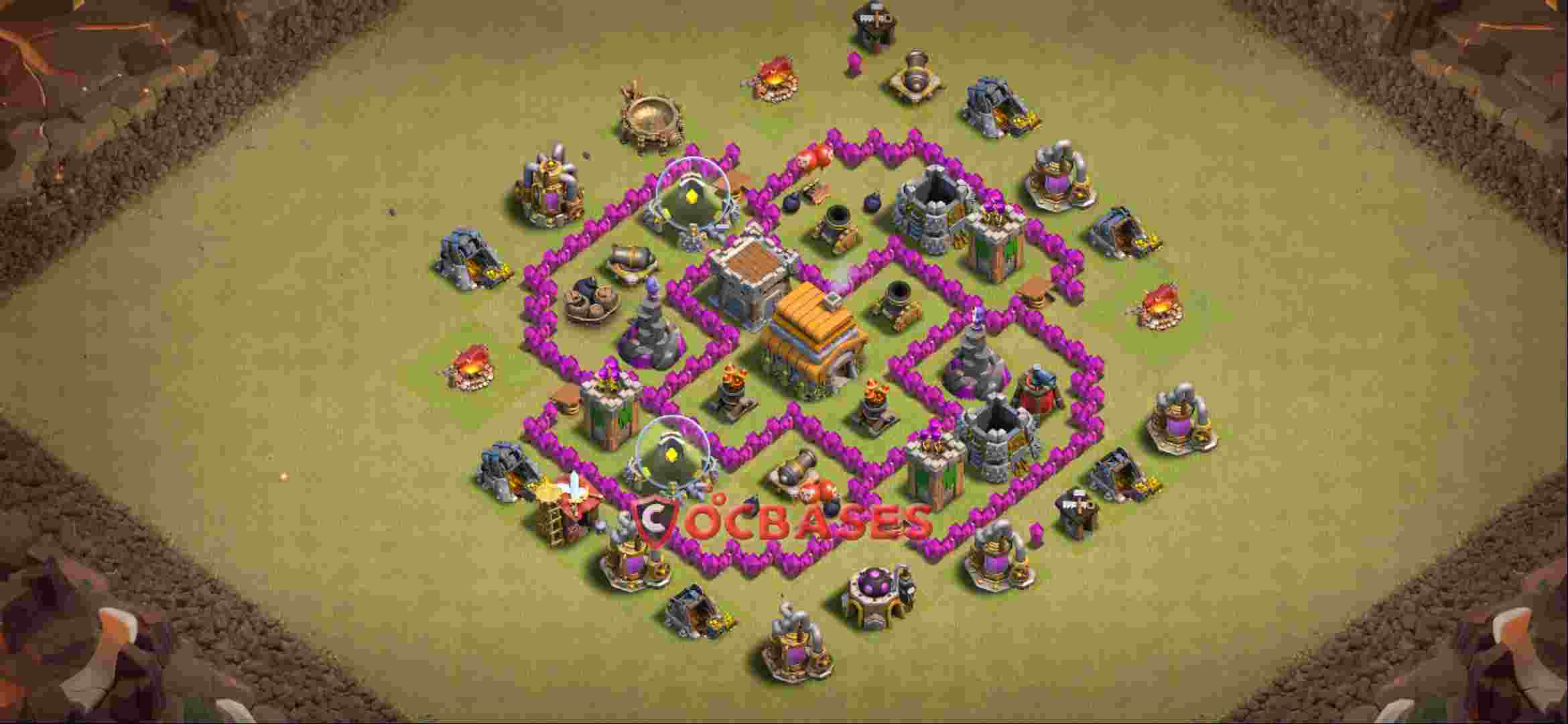Town Hall 6 Base -war – Layout id: ux6zj base layout