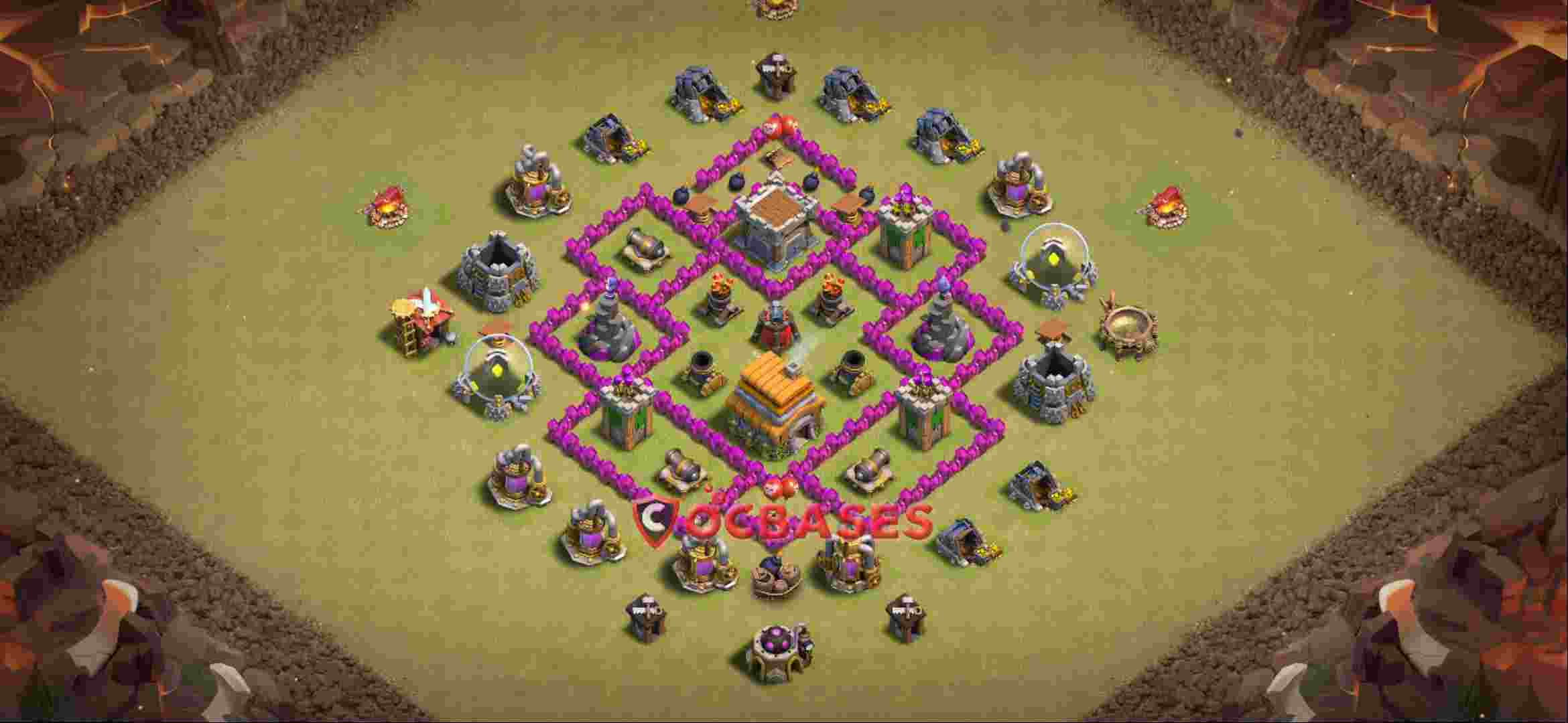 Town Hall 6 Base -war – Layout id: dopnl base layout