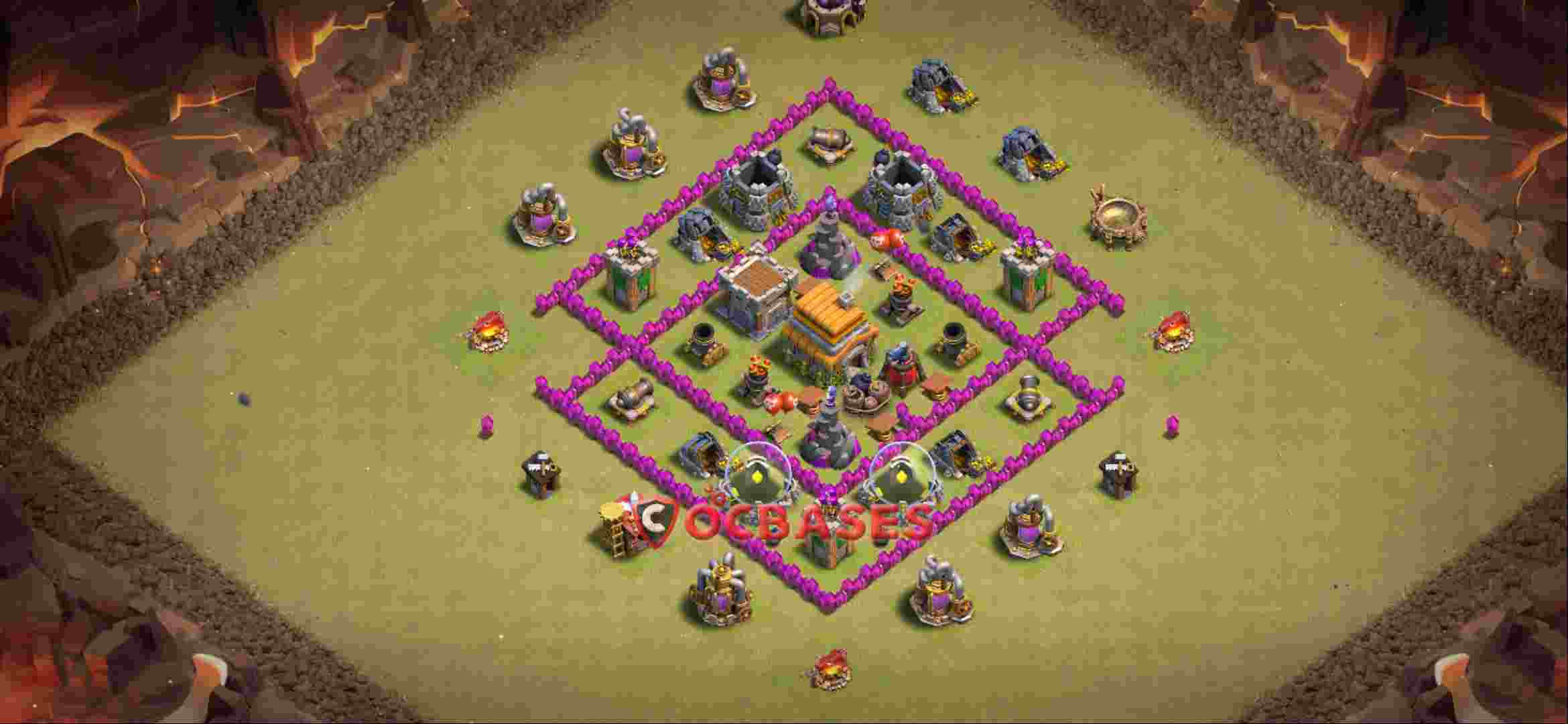 Town Hall 6 Base -war – Layout id: b8yyf base layout