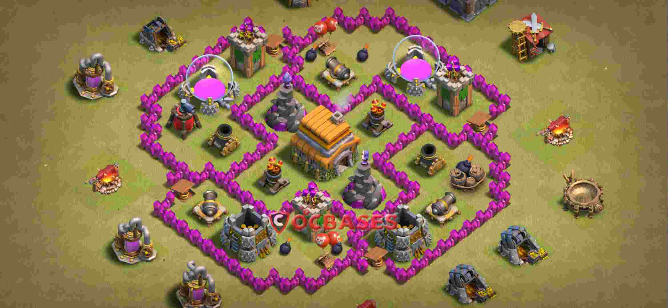 Town Hall 6 Base – Layout id: r935d base layout