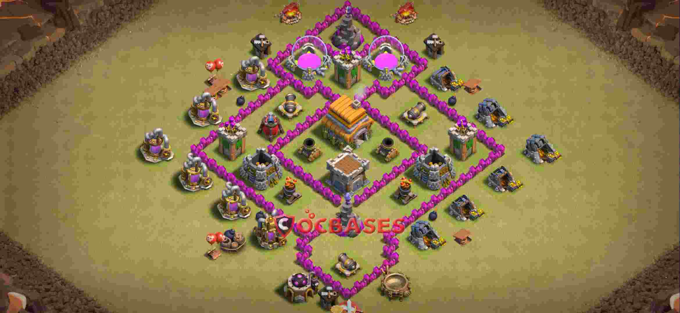 Town Hall 6 Base – Layout id: t60f6 base layout