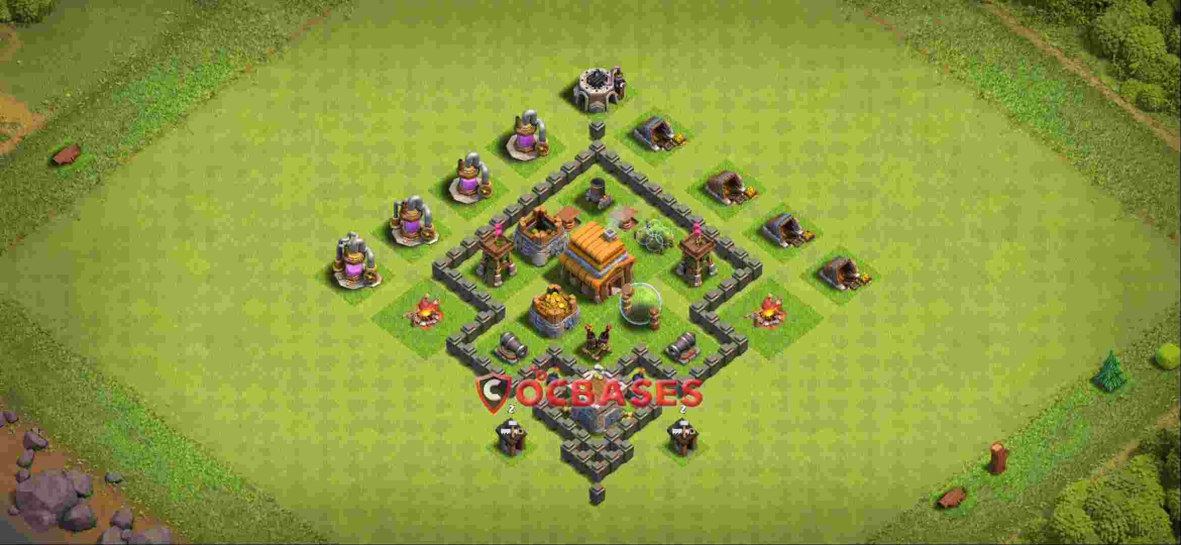 Town Hall 4 Base -farming – Layout id: 272zu base layout