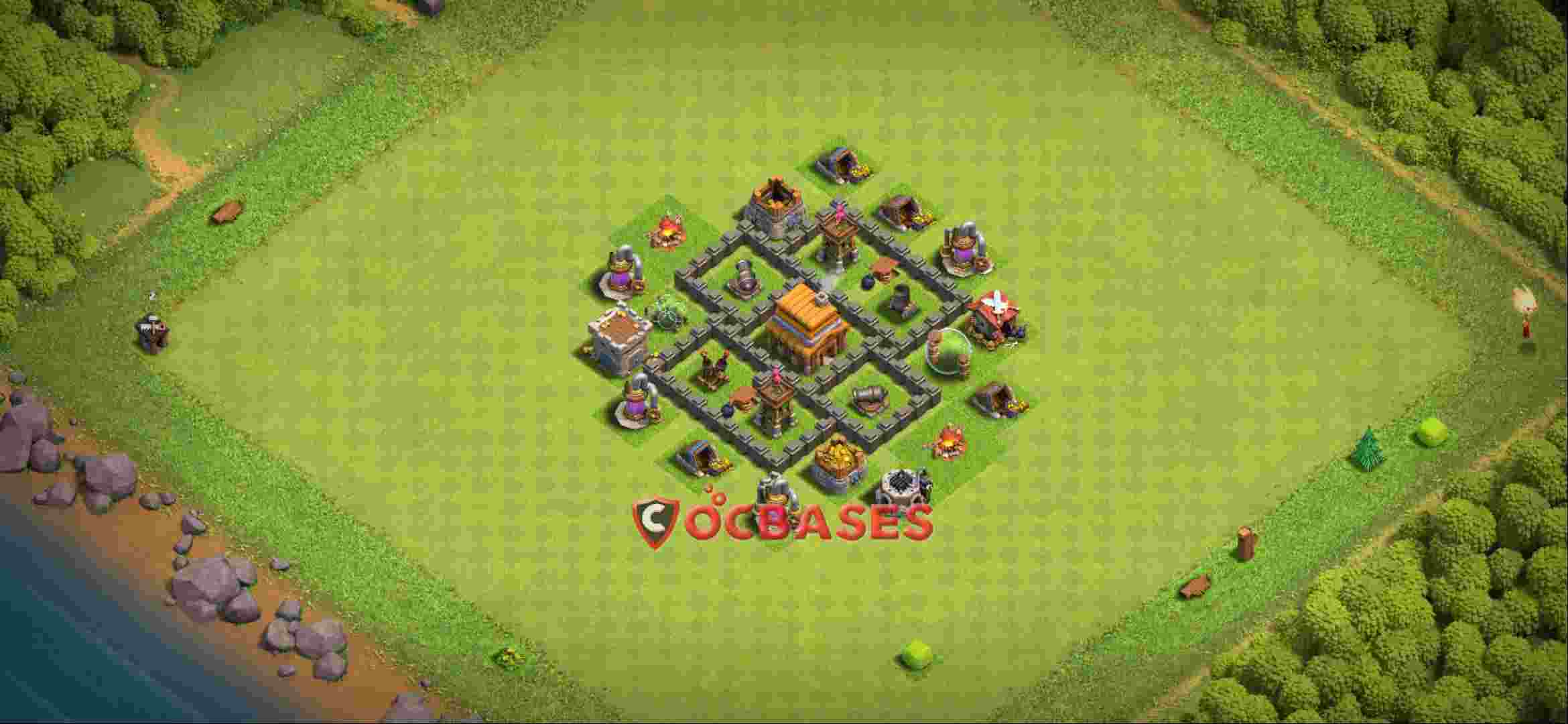 Town Hall 4 Base -farming – Layout id: q7s94 base layout