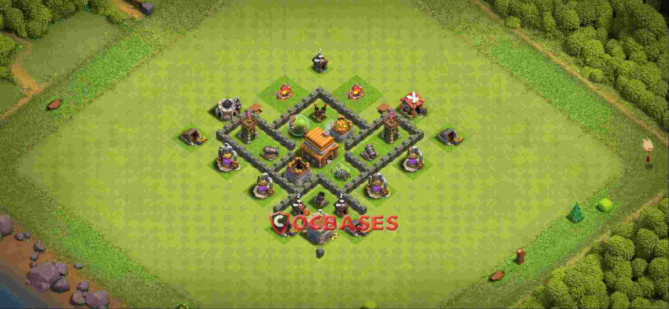 Town Hall 4 Base -farming – Layout id: ndtl5 base layout