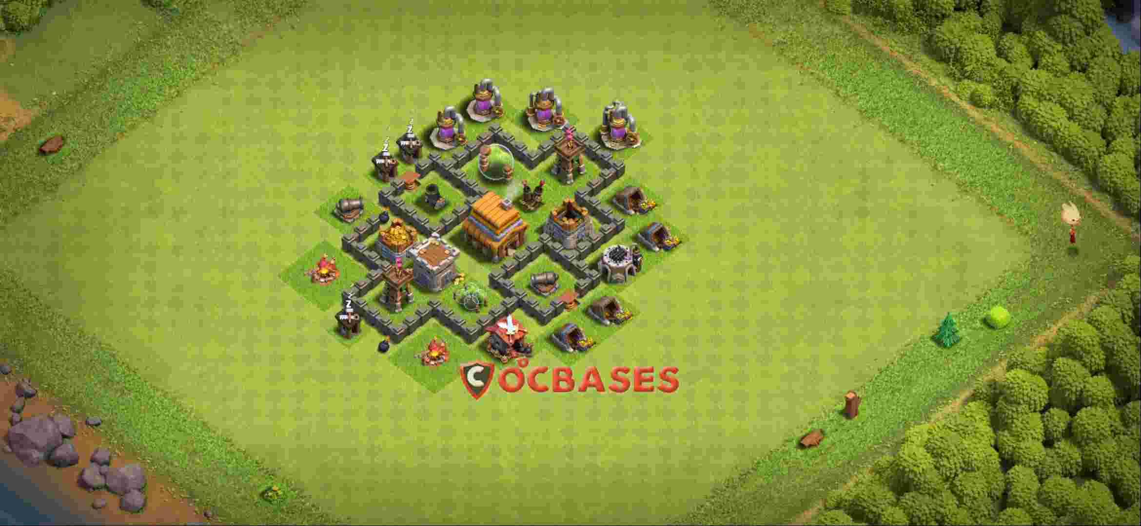 Town Hall 4 Base -farming – Layout id: i3swu base layout