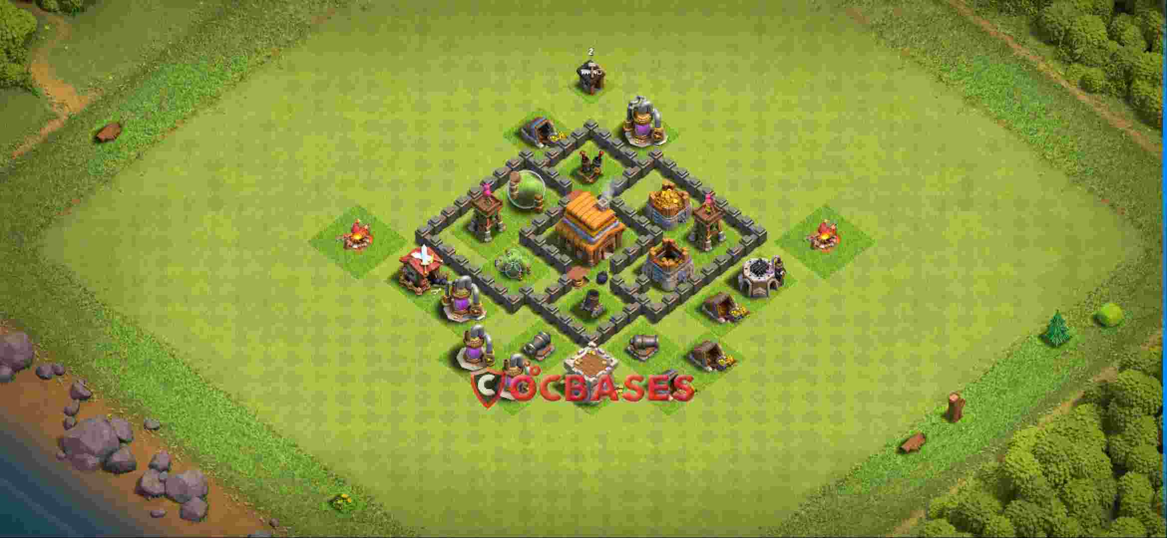 Town Hall 4 Base -farming – Layout id: wl83l base layout