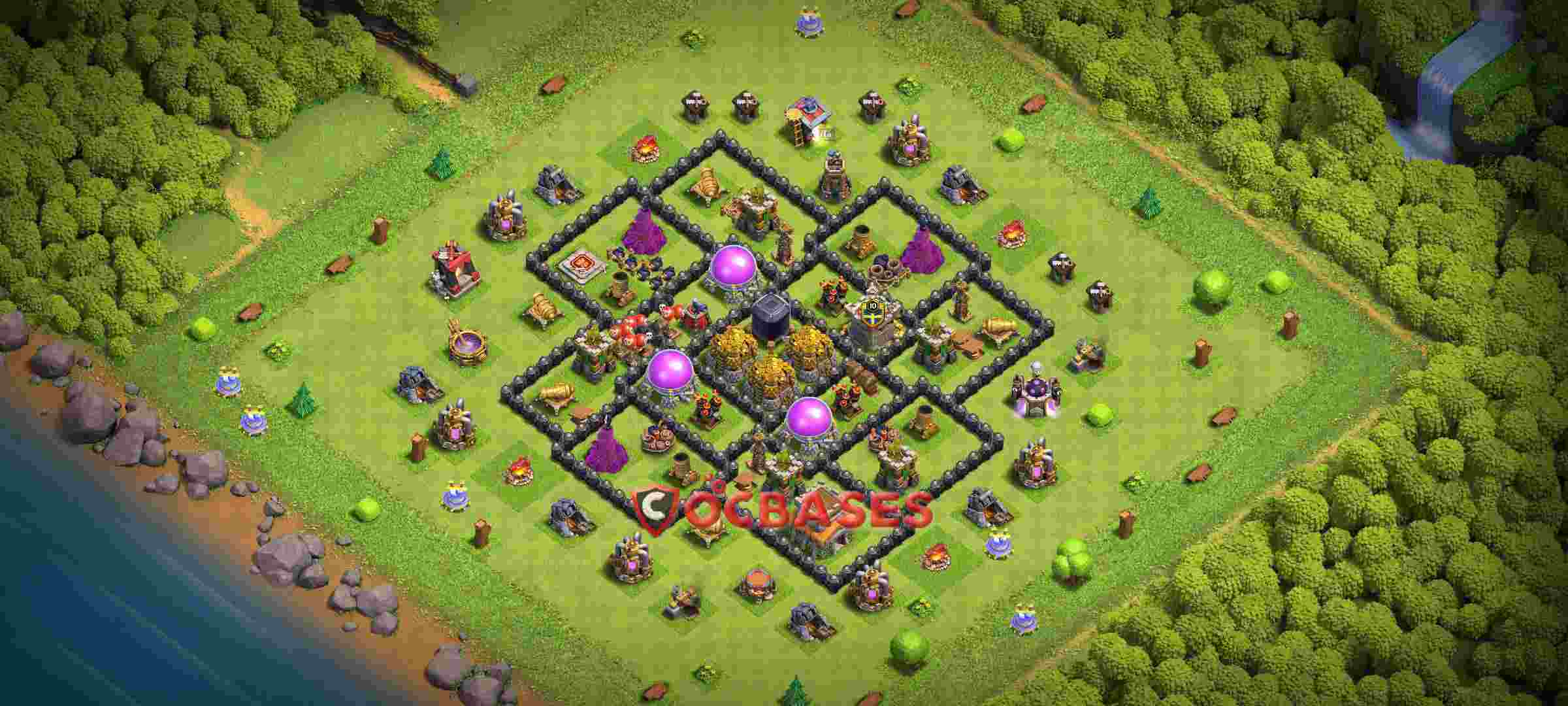 Town Hall 8 Base -farming – Layout id: liqgo base layout