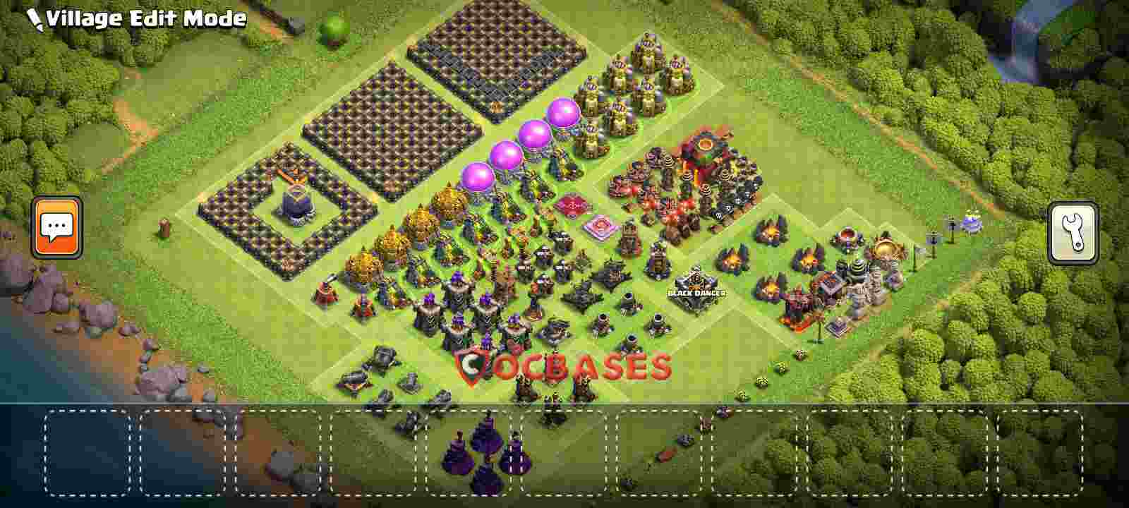 Town Hall 10 Base -progress base – Layout id: rpj9r base layout