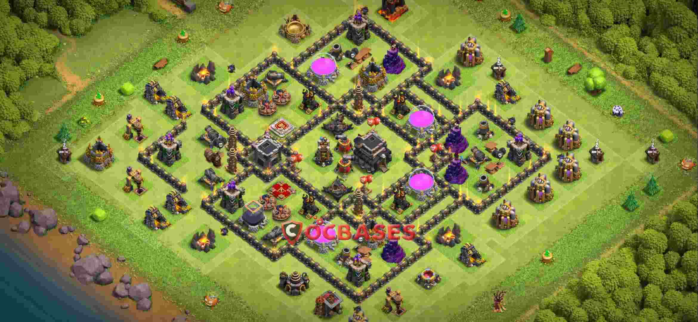 Town Hall 9 Base -farming – Layout id: lwppu base layout