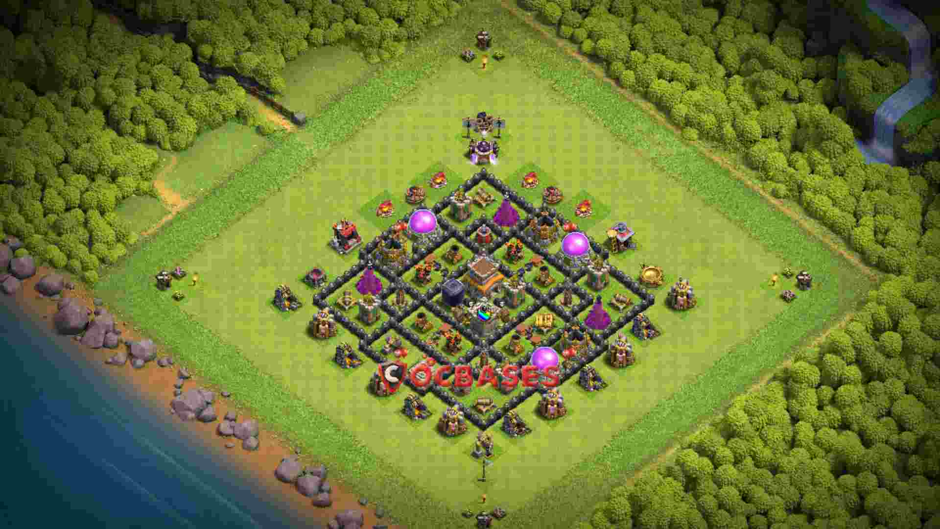 Town Hall 8 Base -trophy – Layout id: 4p5eh base layout