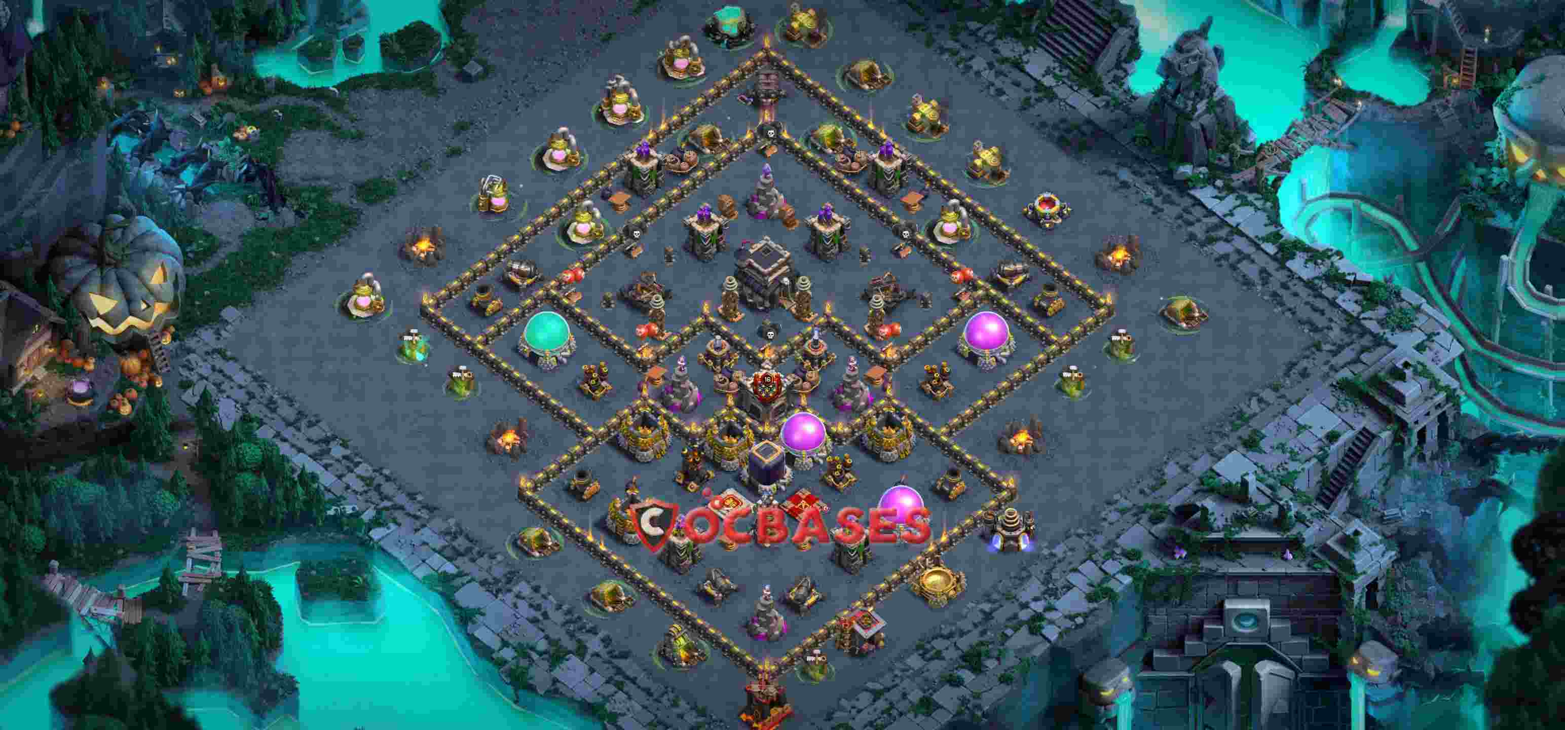 Town Hall 9 Base -war – Layout id: m7tes base layout, image 2