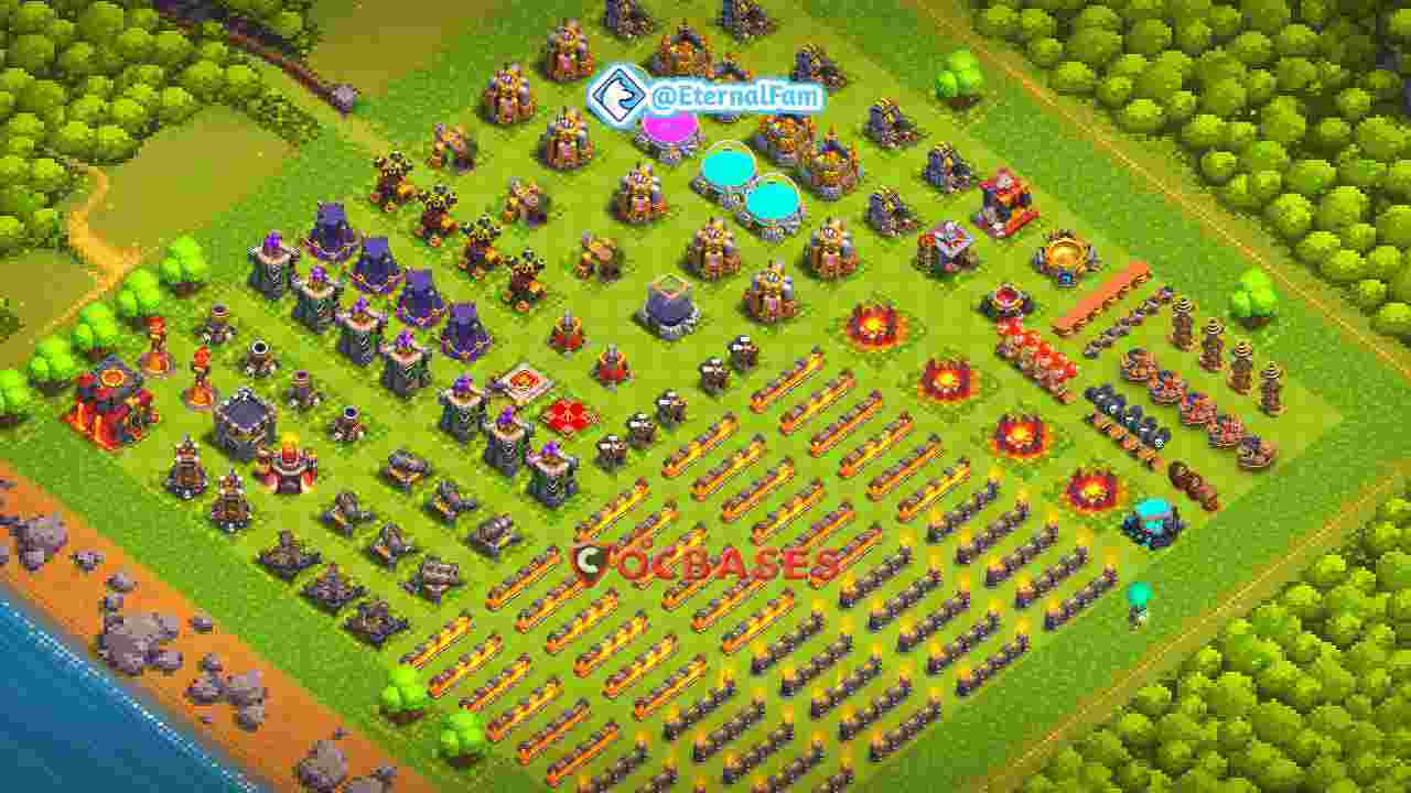 Town Hall 10 Base -progress base – Layout id: 62vo1 base layout