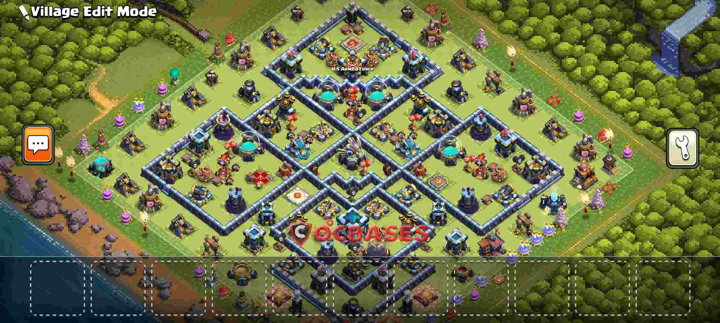 Town Hall 13 Base -trophy – Layout id: 5xvoz base layout
