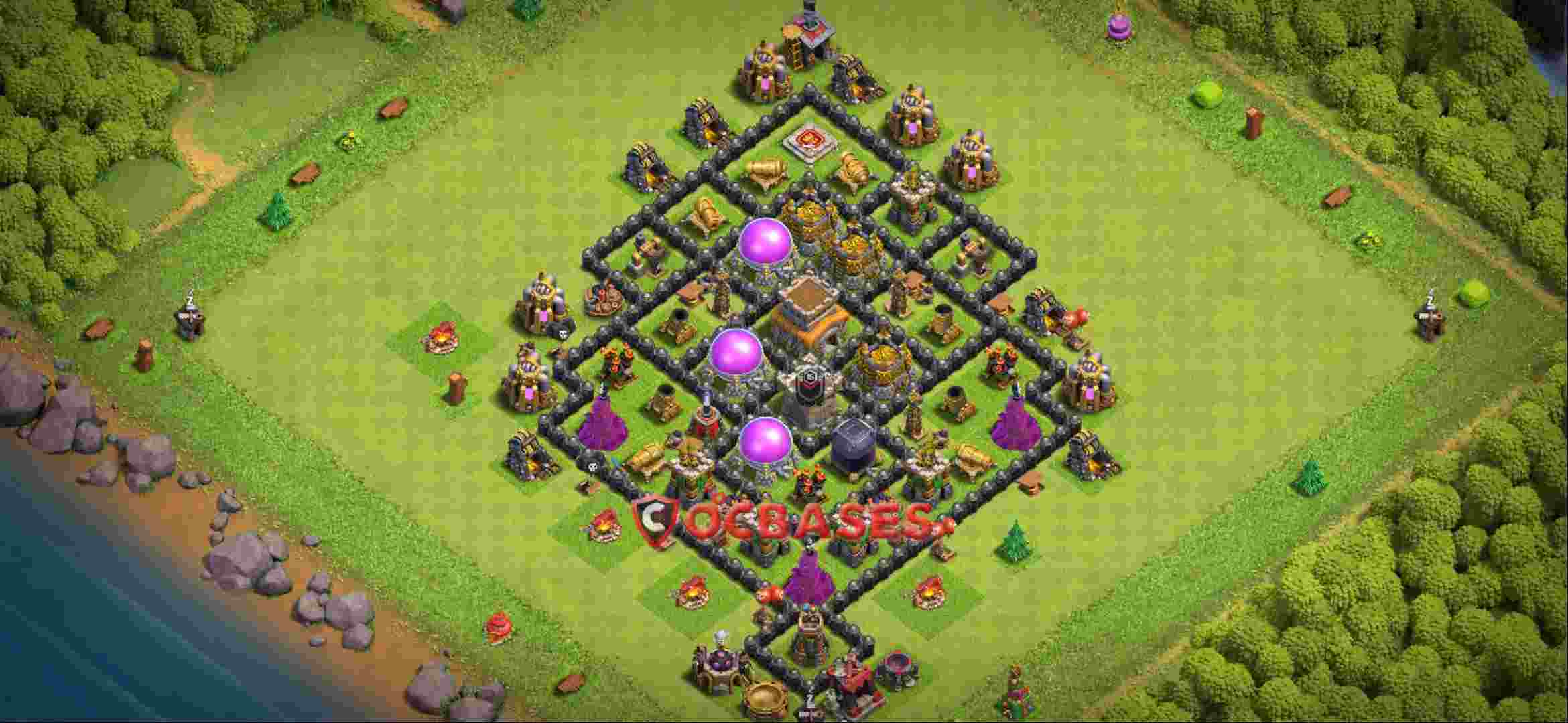 Town Hall 8 Base -farming – Layout id: v8yqu base layout
