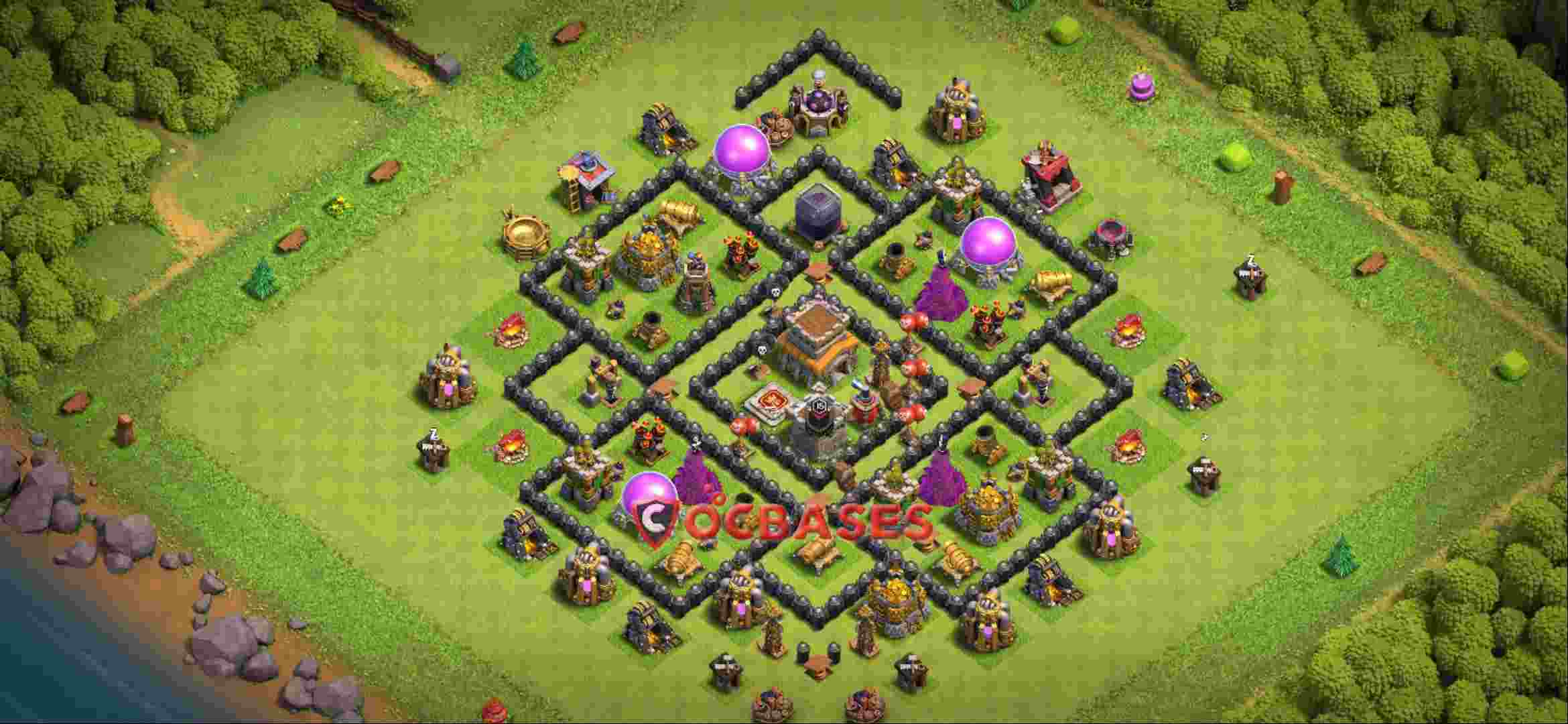 Town Hall 8 Base -farming – Layout id: fhgff base layout