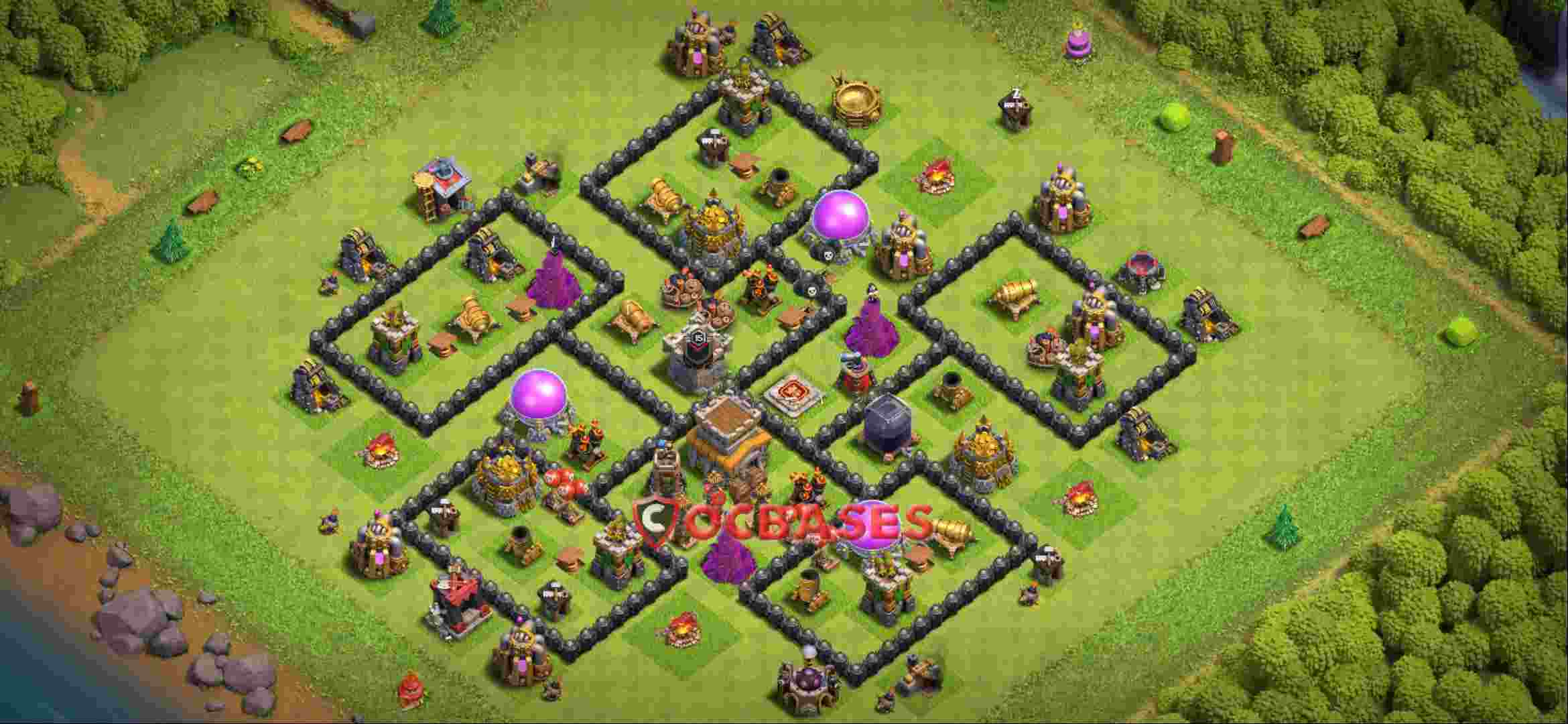 Town Hall 8 Base -farming – Layout id: m9m3s base layout