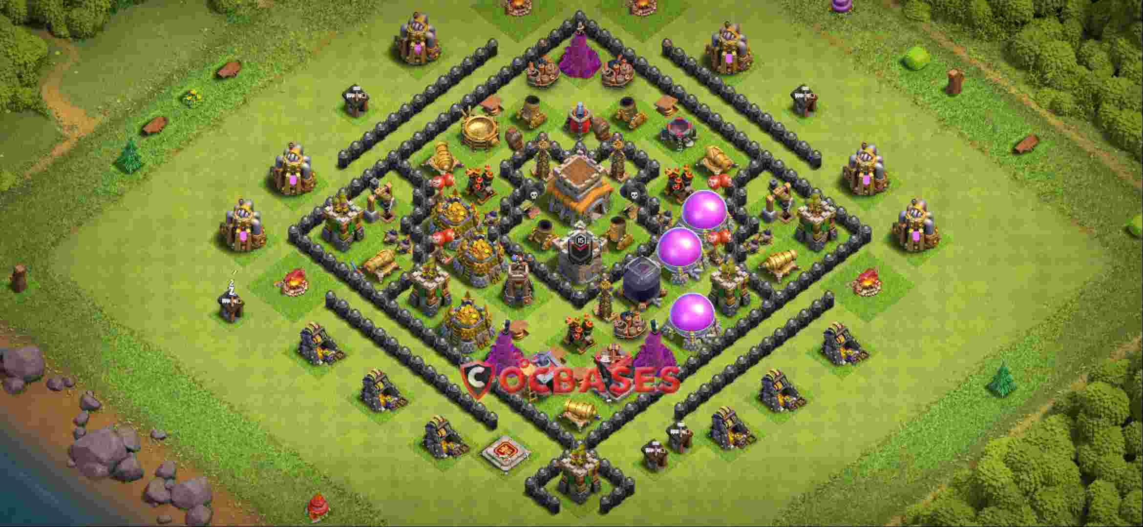 Town Hall 8 Base -farming – Layout id: r68at base layout