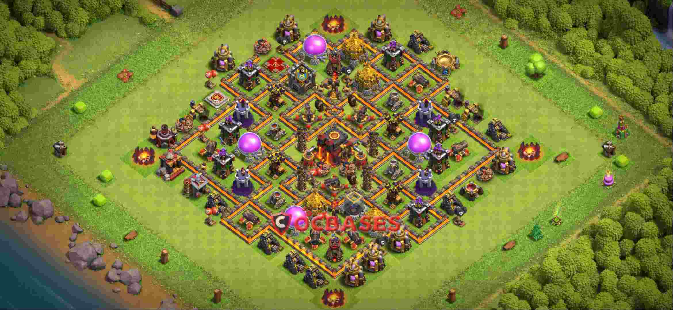 Town Hall 10 Base -farming – Layout id: pba0c base layout