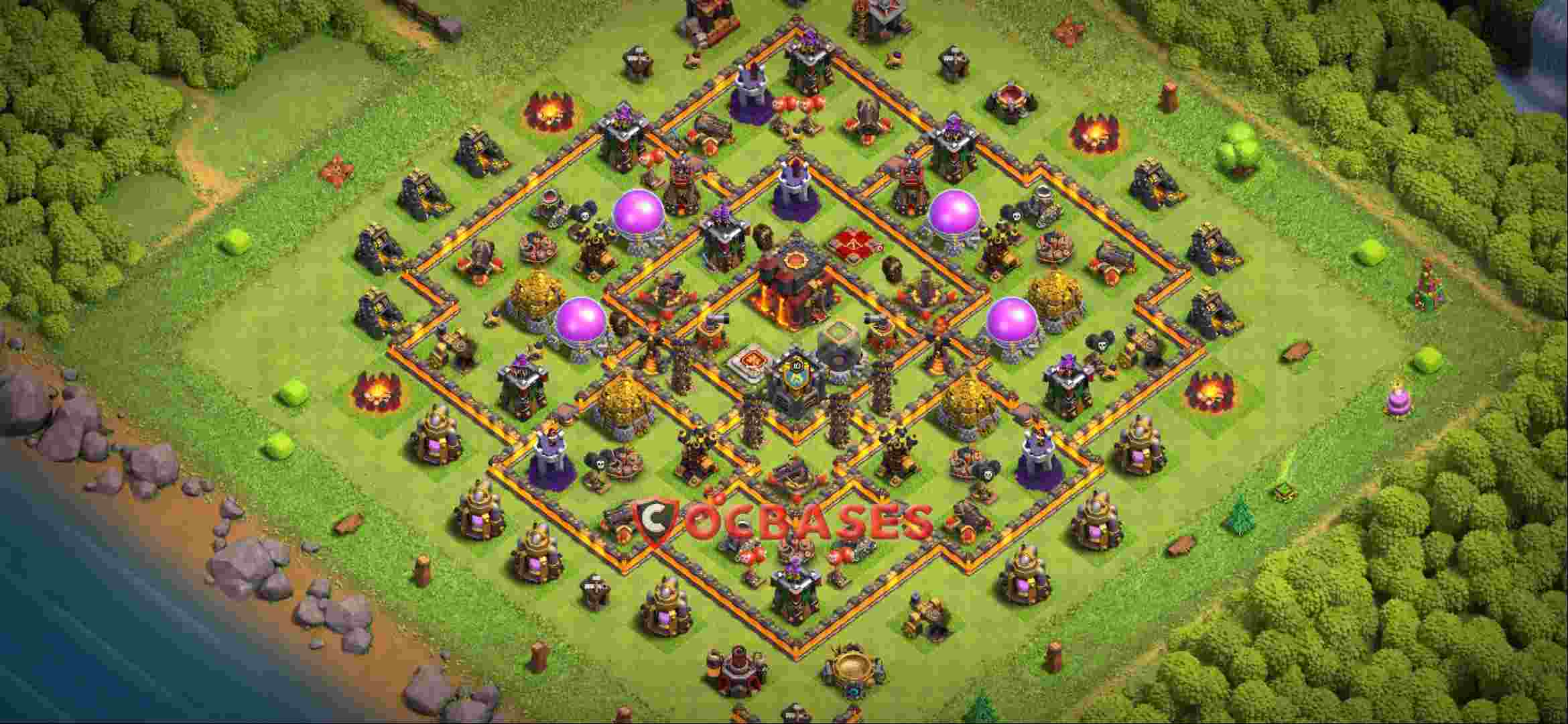 Town Hall 10 Base -farming – Layout id: 1up9m base layout