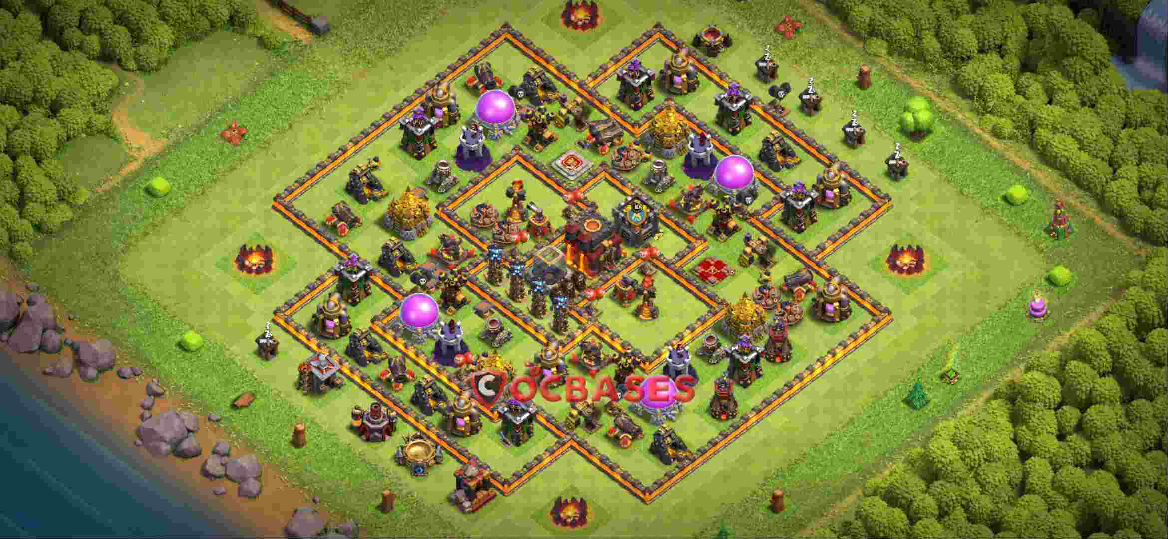 Town Hall 10 Base -farming – Layout id: rpzve base layout