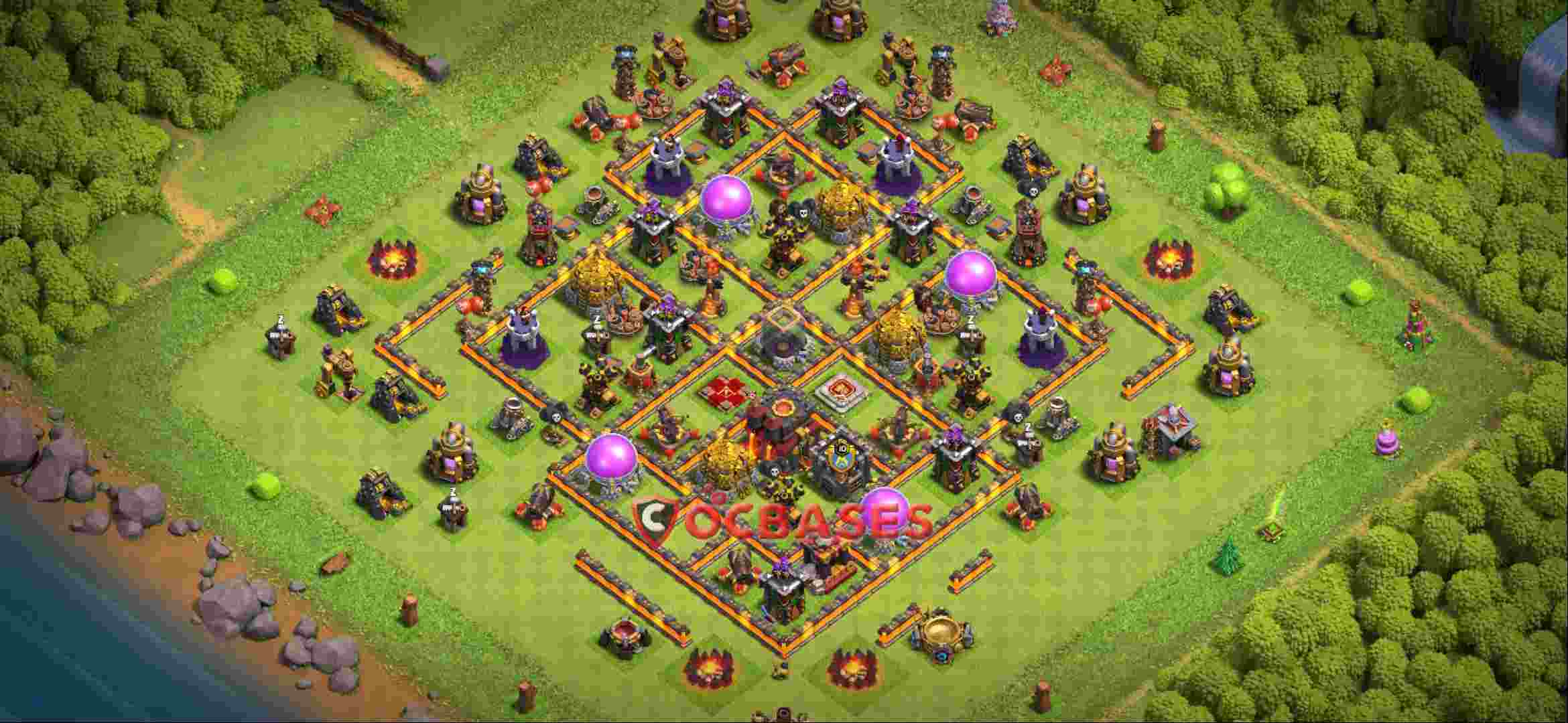 Town Hall 10 Base -farming – Layout id: bkahv base layout