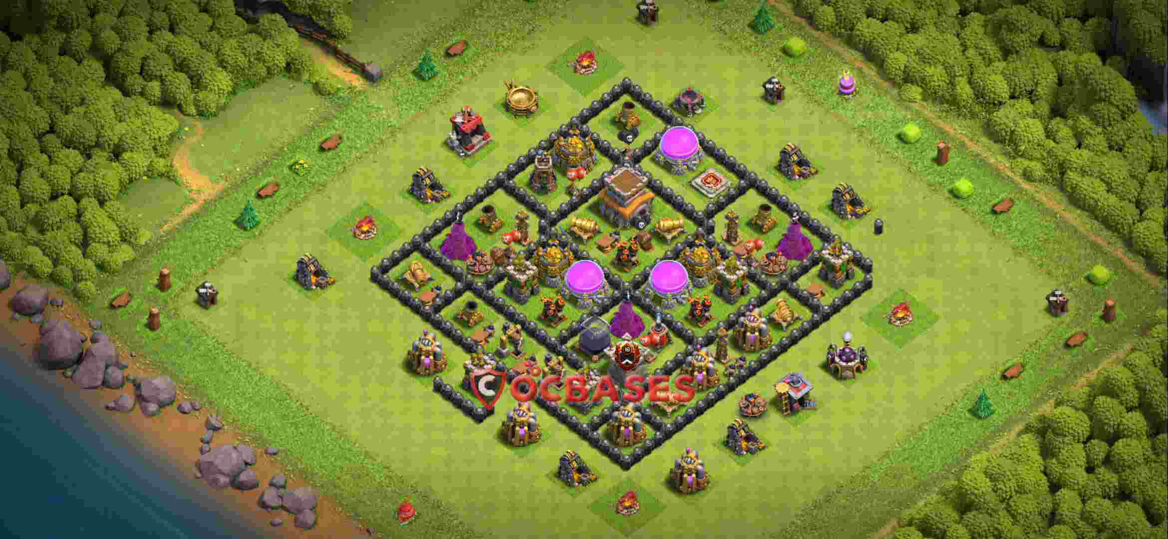 Town Hall 8 Base – Layout id: kbvhe base layout