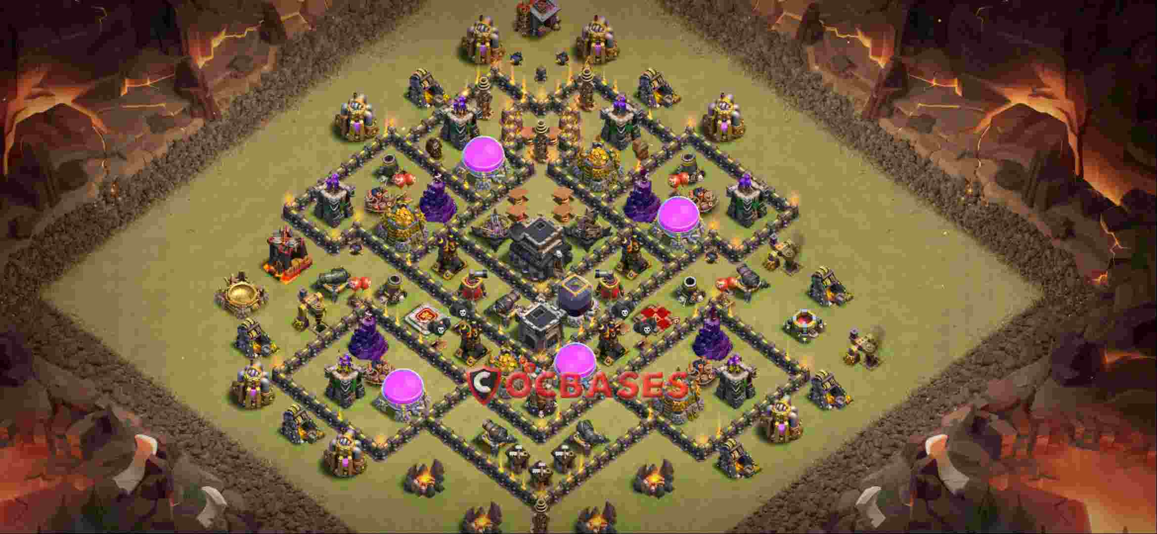 Town Hall 9 Base -war – Layout id: 3elez base layout