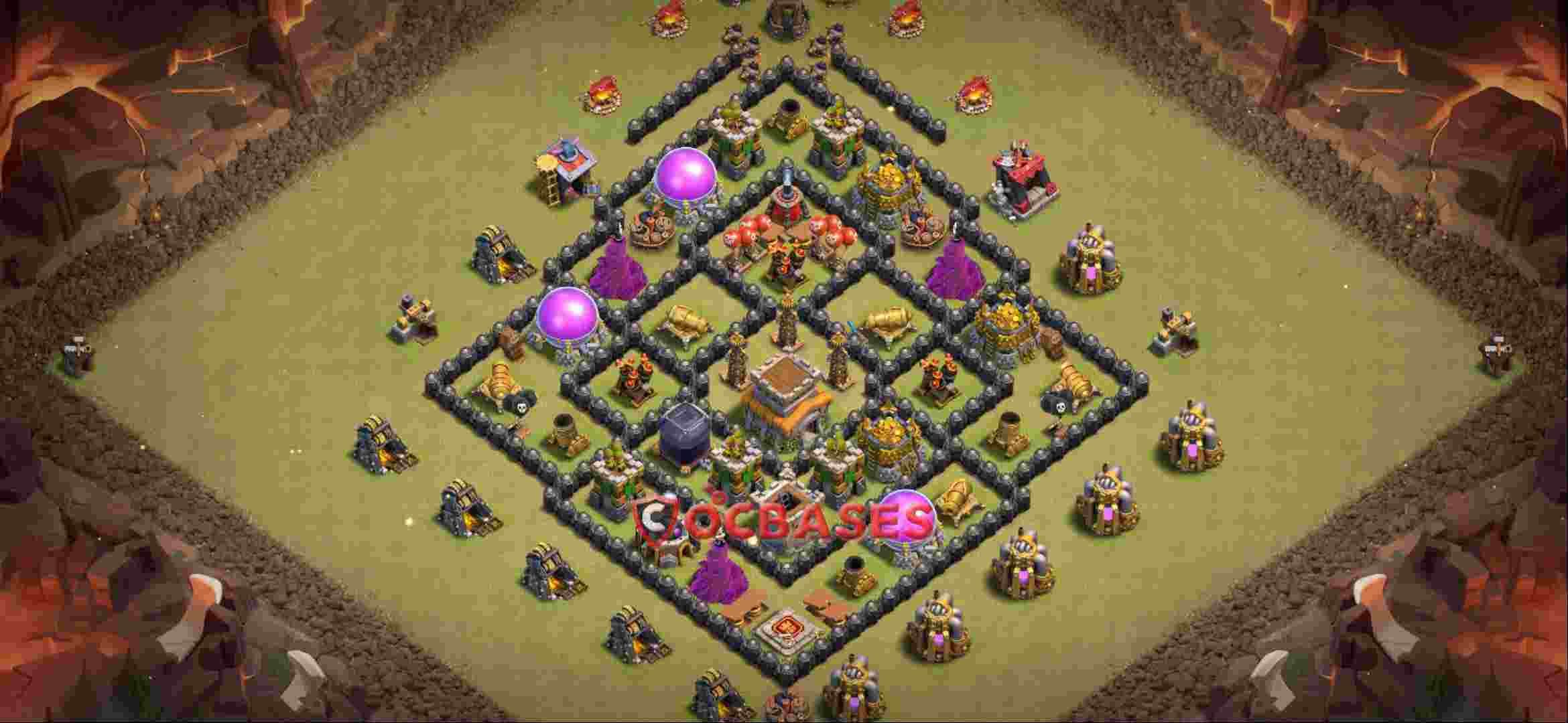 Town Hall 8 Base -war – Layout id: 9uzdb base layout