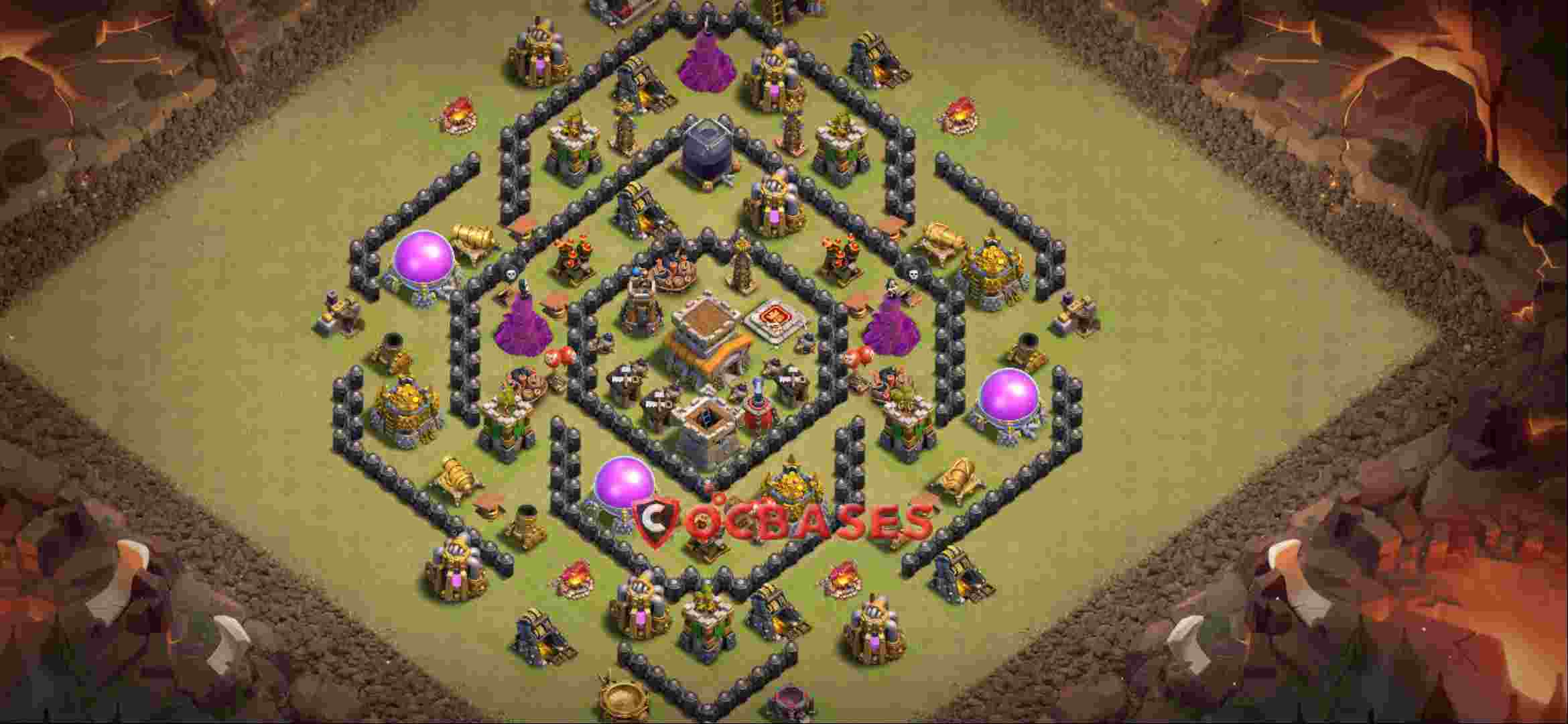 Town Hall 8 Base -war – Layout id: nm8x0 base layout