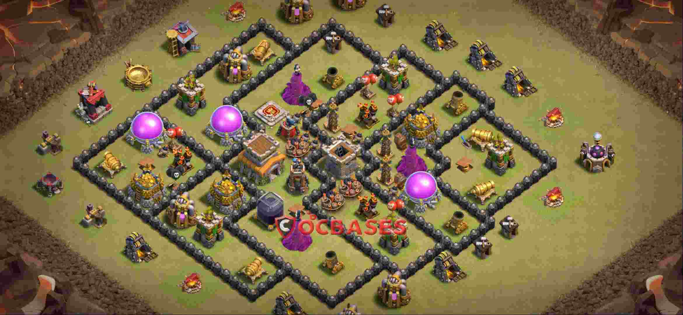 Town Hall 8 Base -war – Layout id: rmul7 base layout