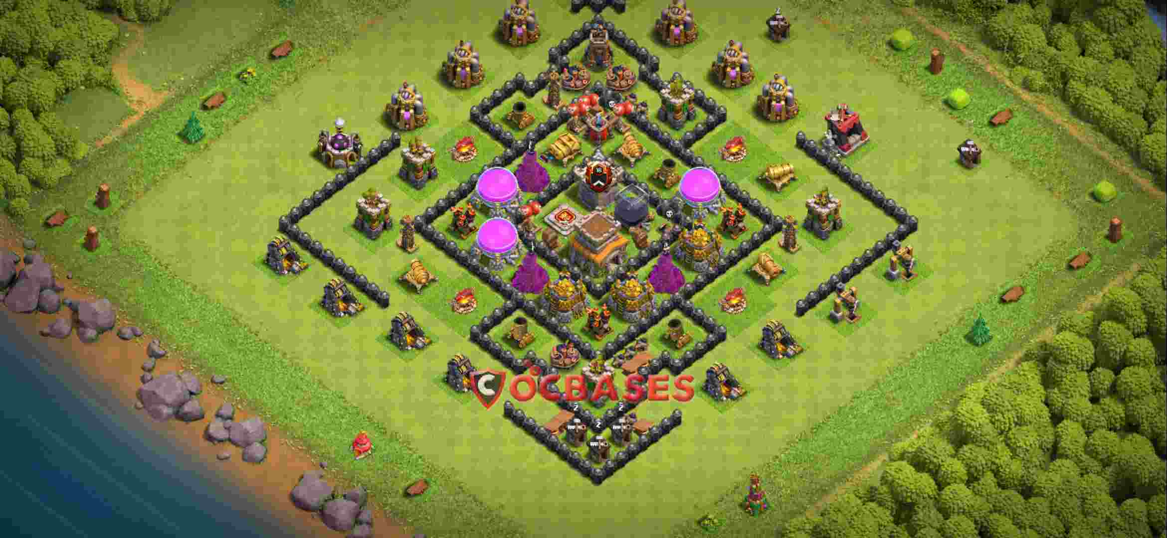 Town Hall 8 Base – Layout id: edzu2 base layout