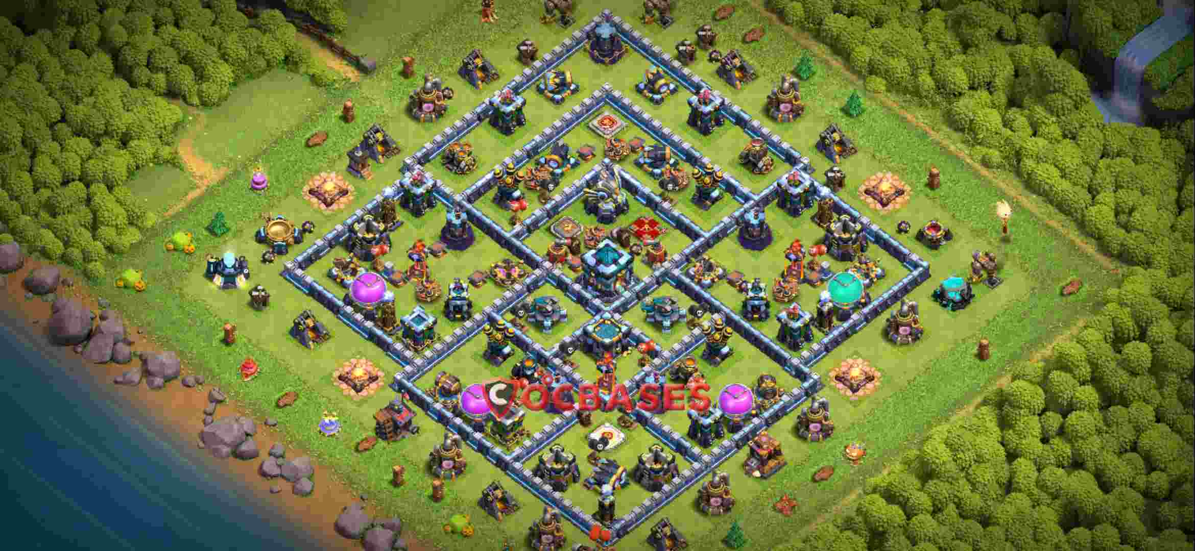 Town Hall 13 Base – Layout id: occo3 base layout