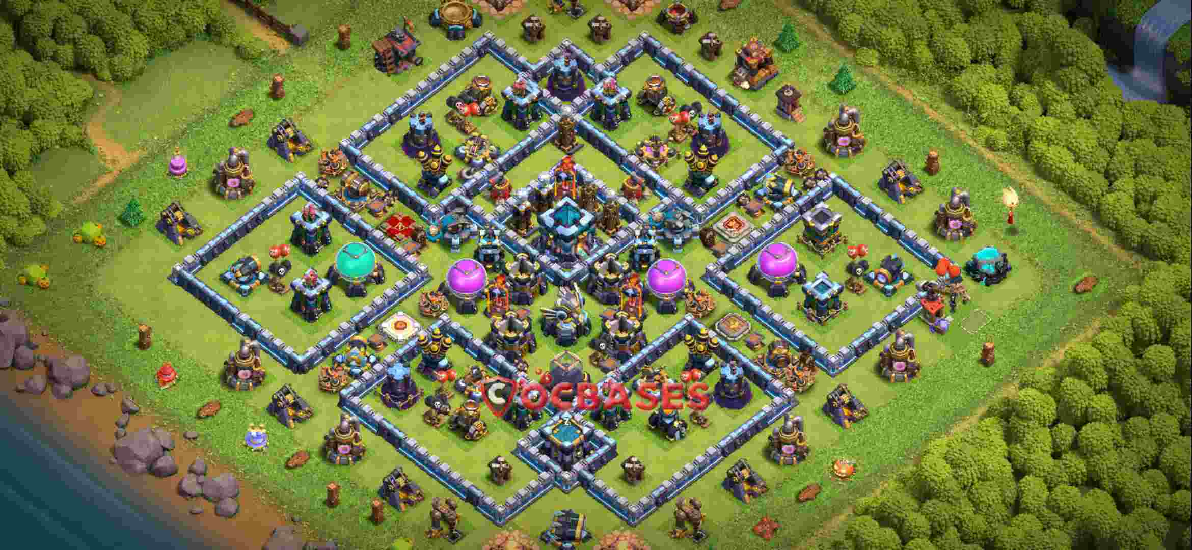 Town Hall 13 Base – Layout id: 1wlg4 base layout