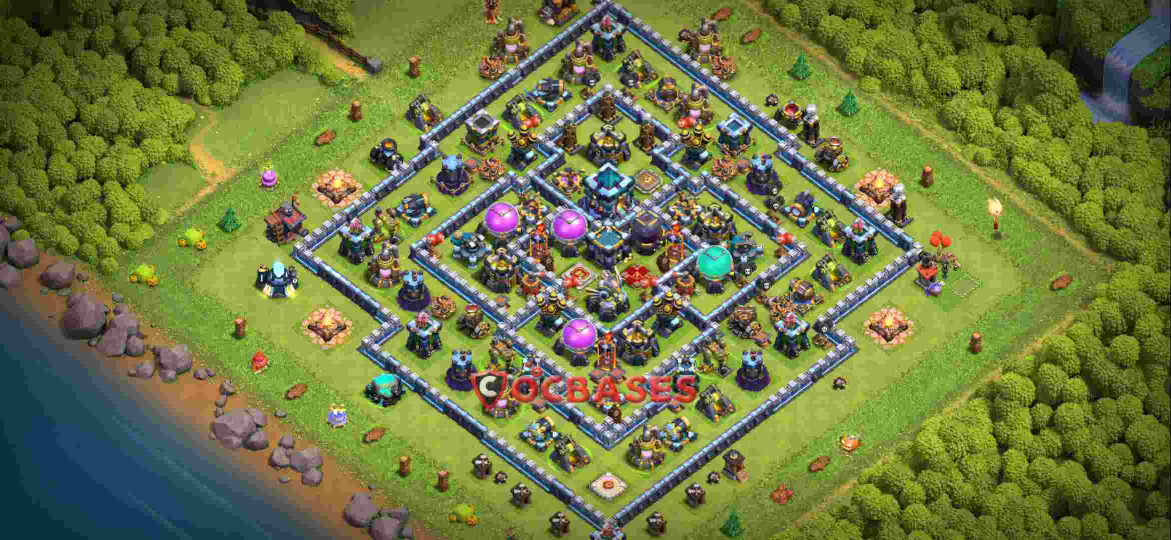 Town Hall 13 Base – Layout id: 0qu6u base layout