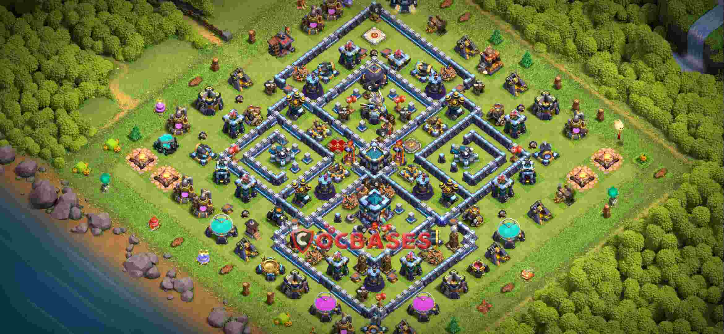 Town Hall 13 Base – Layout id: hoj8b base layout