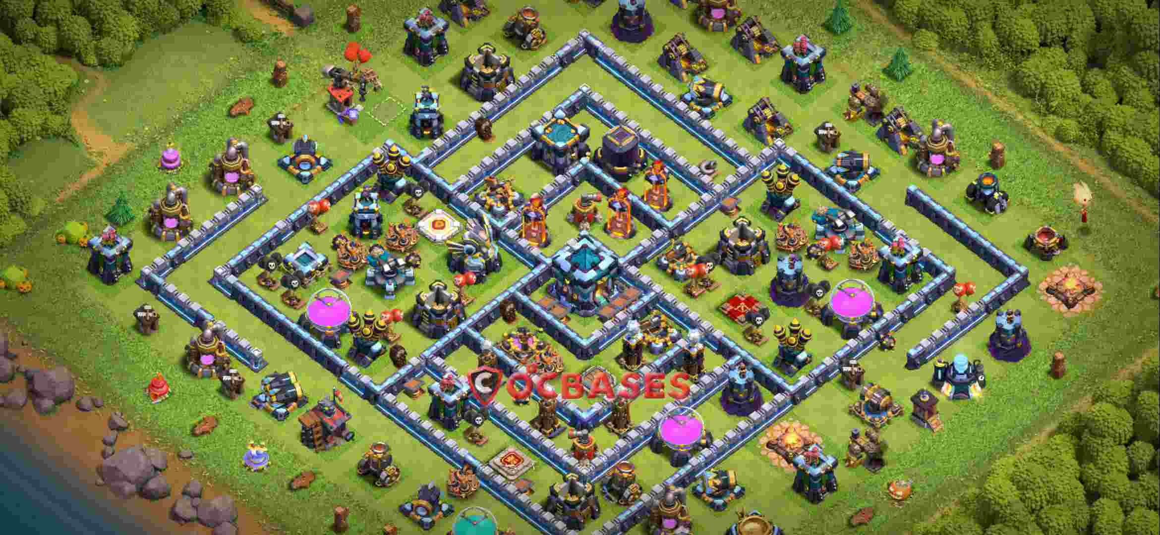 Town Hall 13 Base – Layout id: t9bts base layout