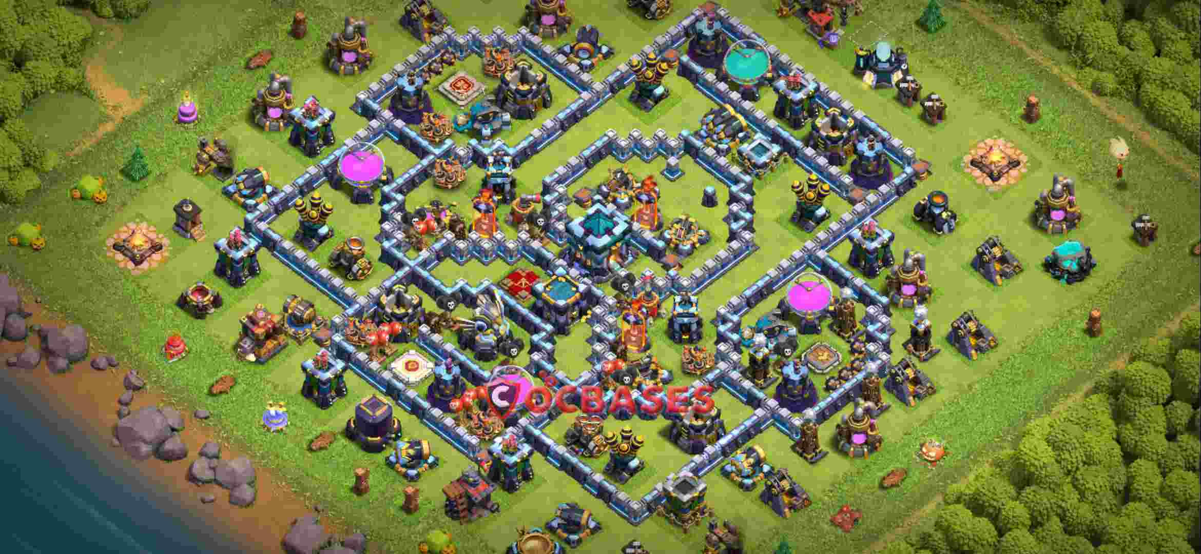 Town Hall 13 Base – Layout id: qnus9 base layout