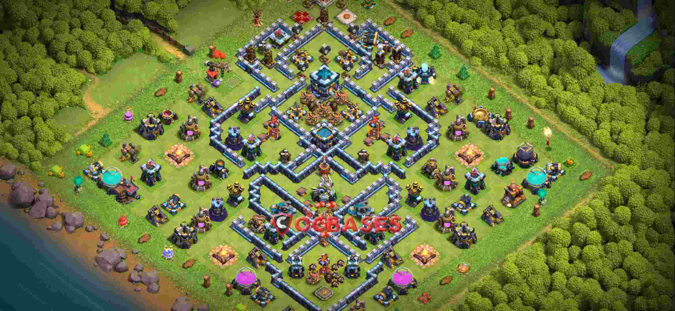 Town Hall 13 Base – Layout id: kxghl base layout