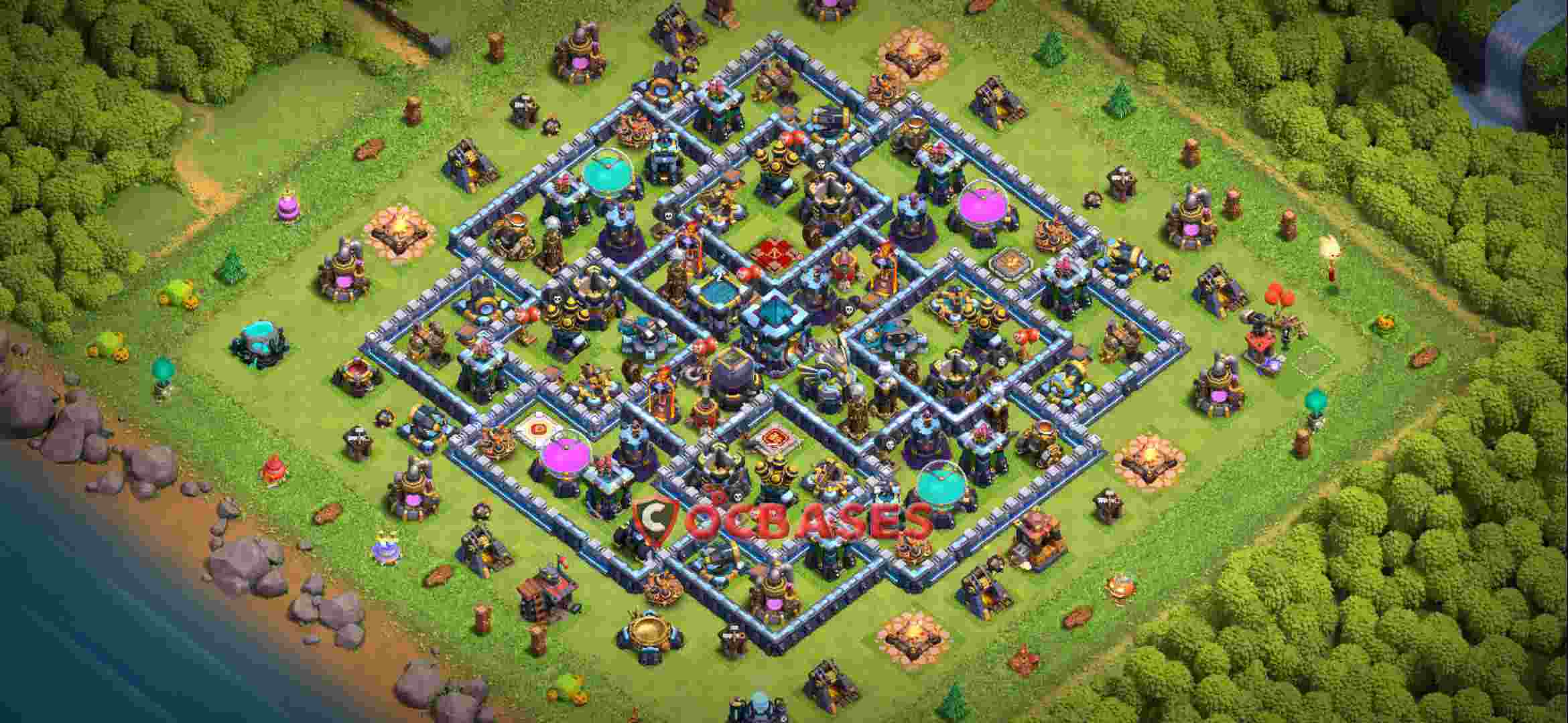 Town Hall 13 Base – Layout id: bcyay base layout