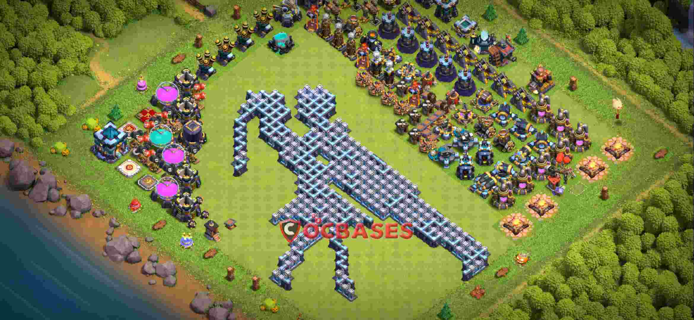 Town Hall 13 Base – Layout id: 5tahc base layout