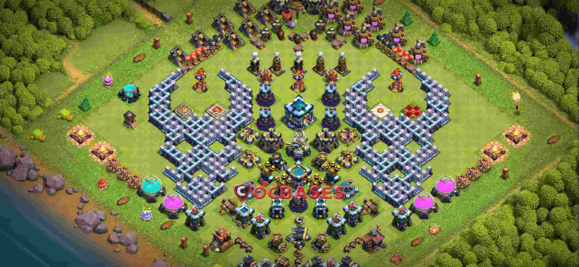 Town Hall 13 Base – Layout id: n0sx2 base layout