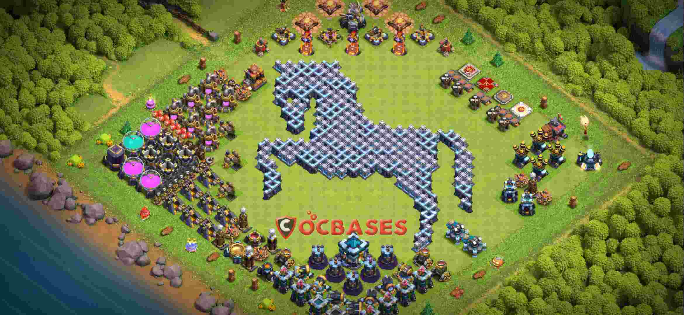 Town Hall 13 Base – Layout id: 7qyo0 base layout