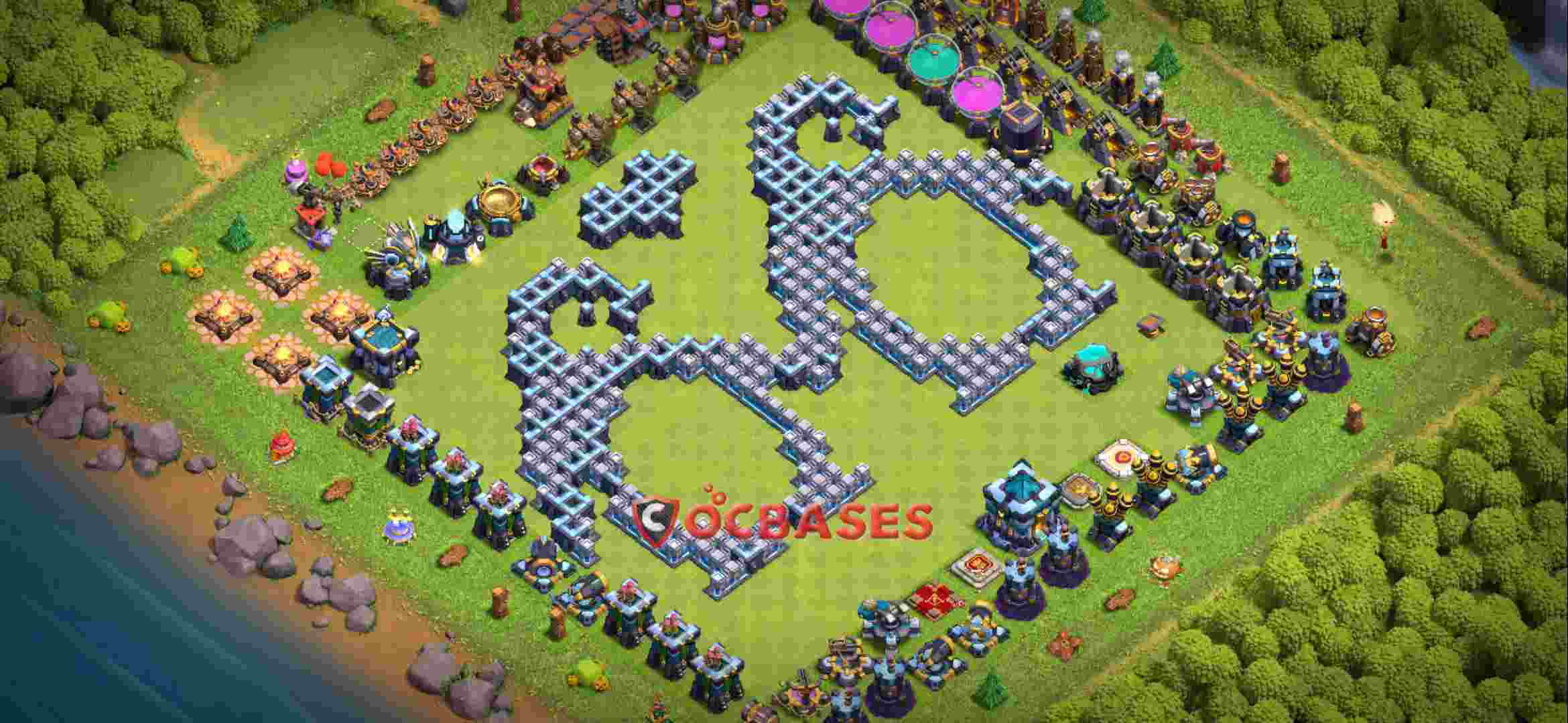 Town Hall 13 Base – Layout id: dn7lf base layout