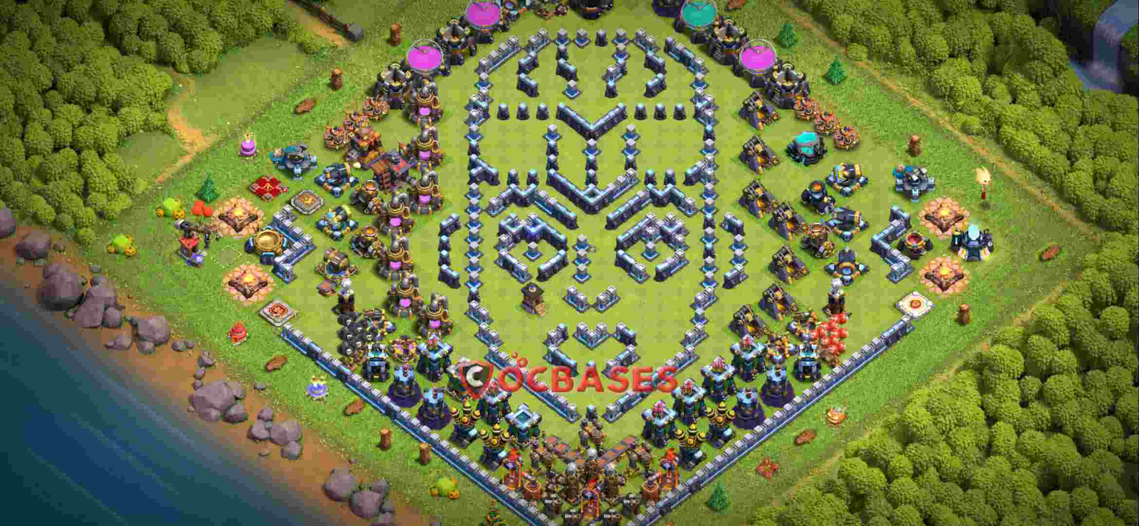 Town Hall 13 Base – Layout id: 12g6b base layout