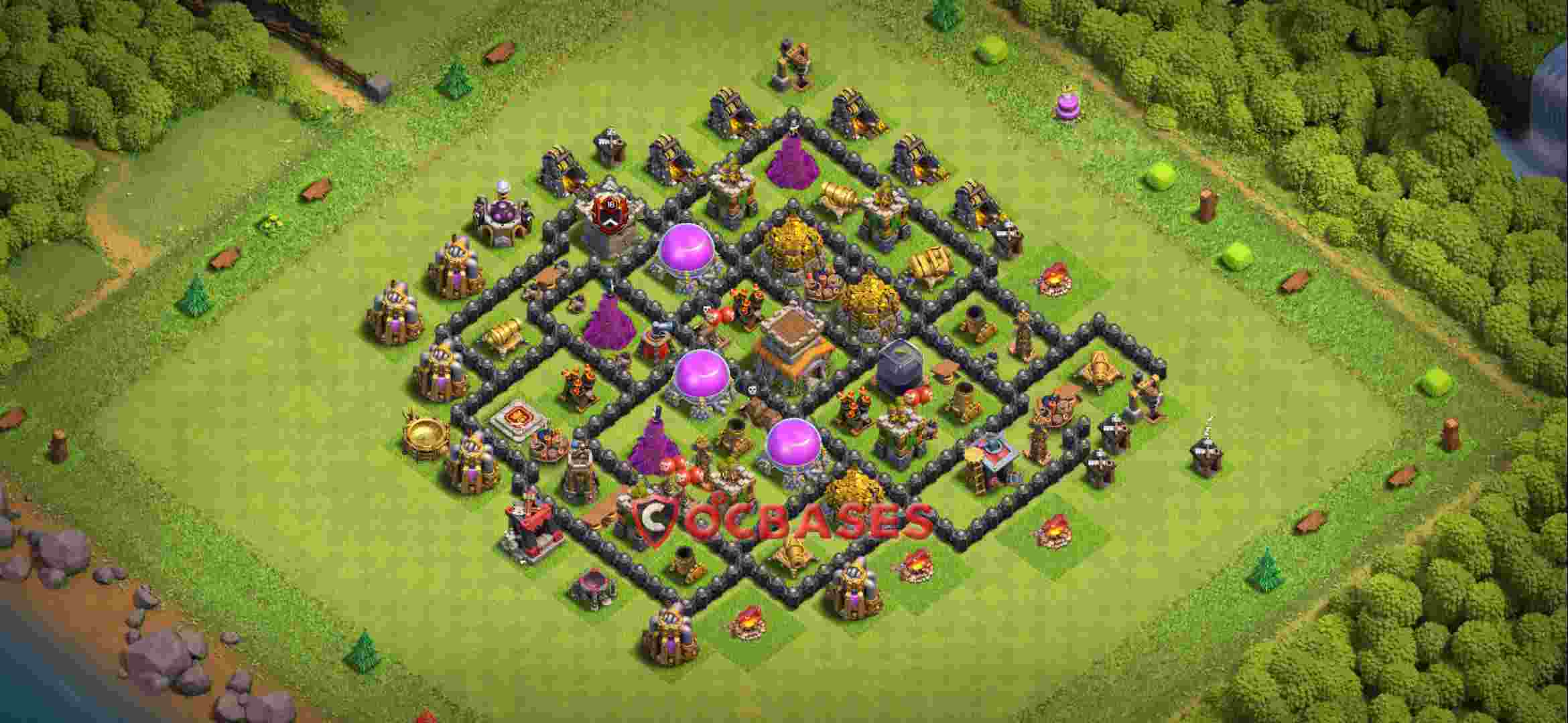 Town Hall 8 Base – Layout id: 2u4jy base layout