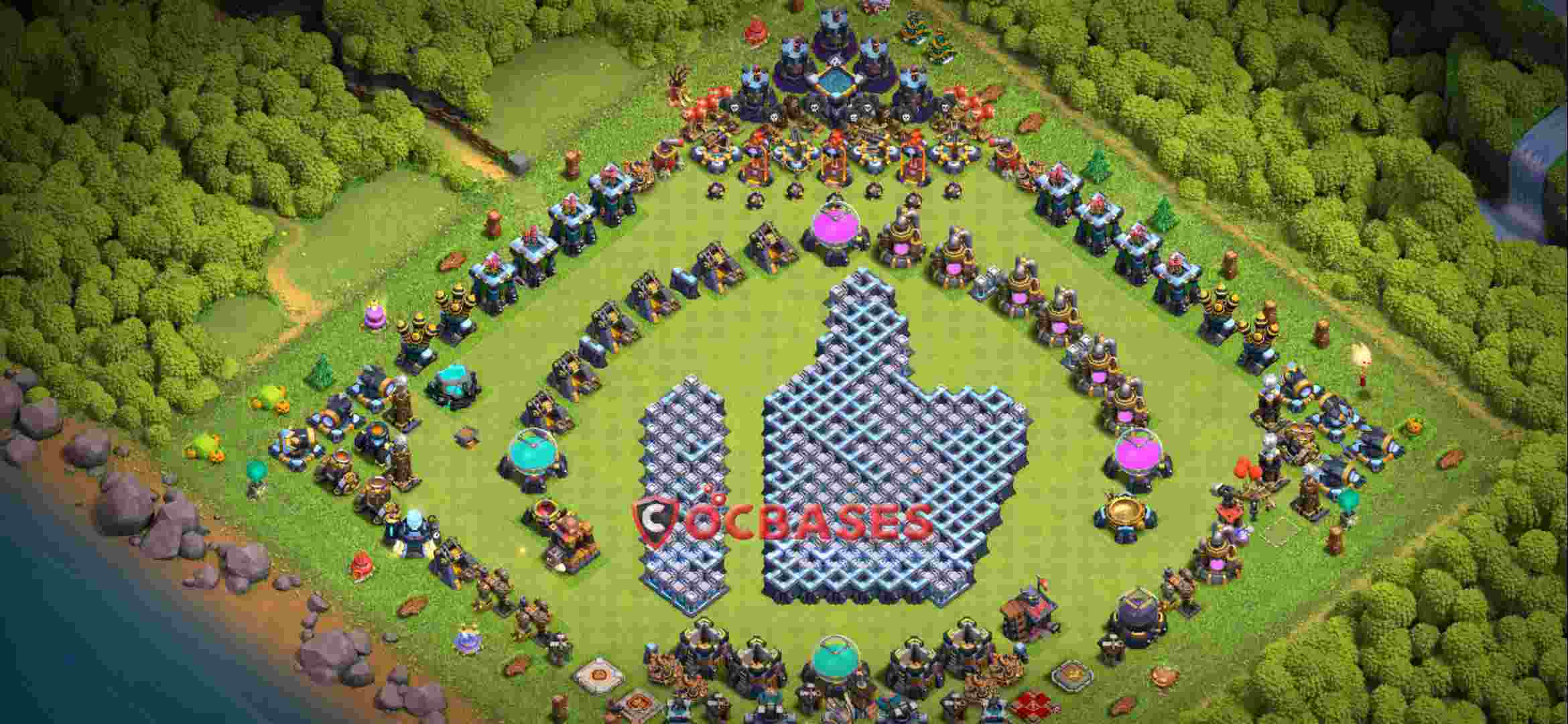 Town Hall 13 Base – Layout id: rz2e8 base layout