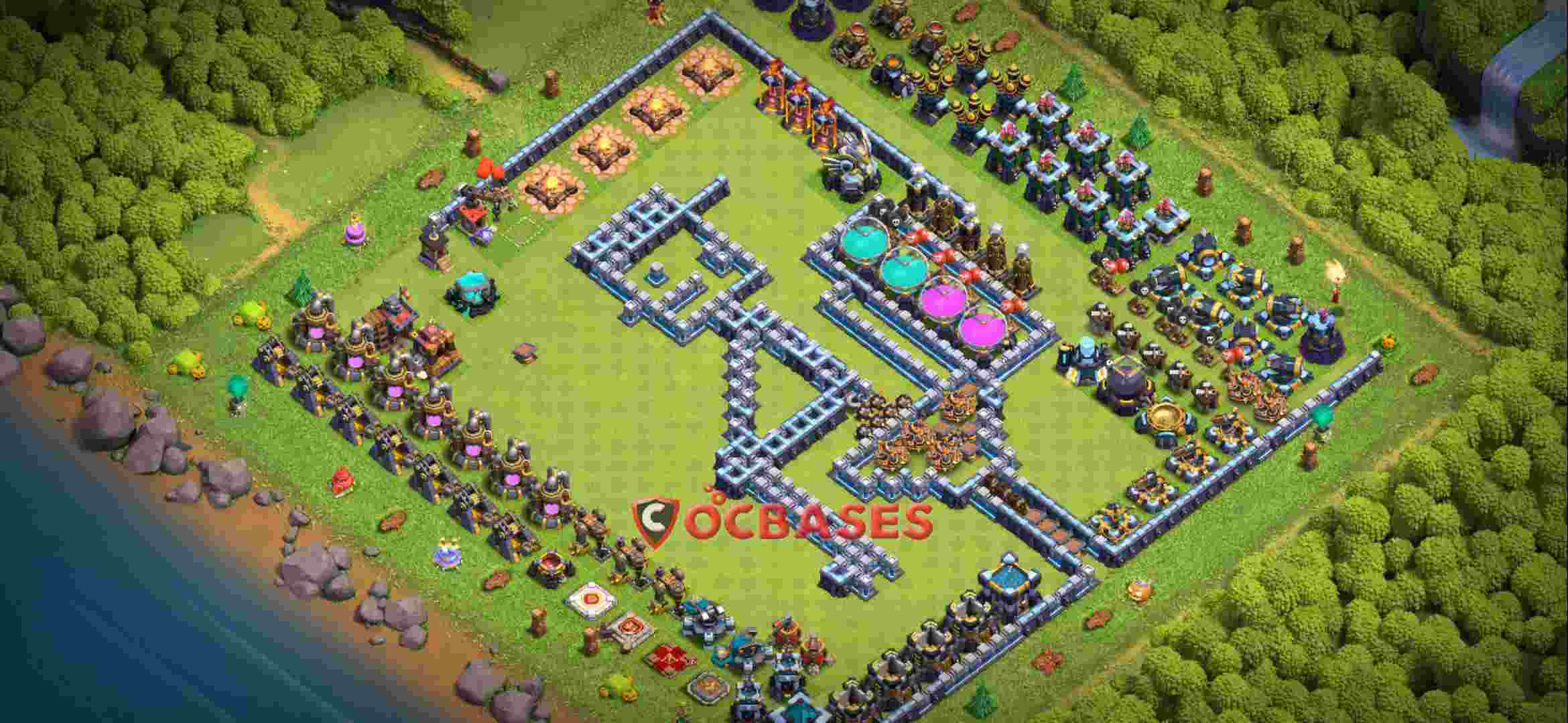 Town Hall 13 Base – Layout id: fm8l3 base layout