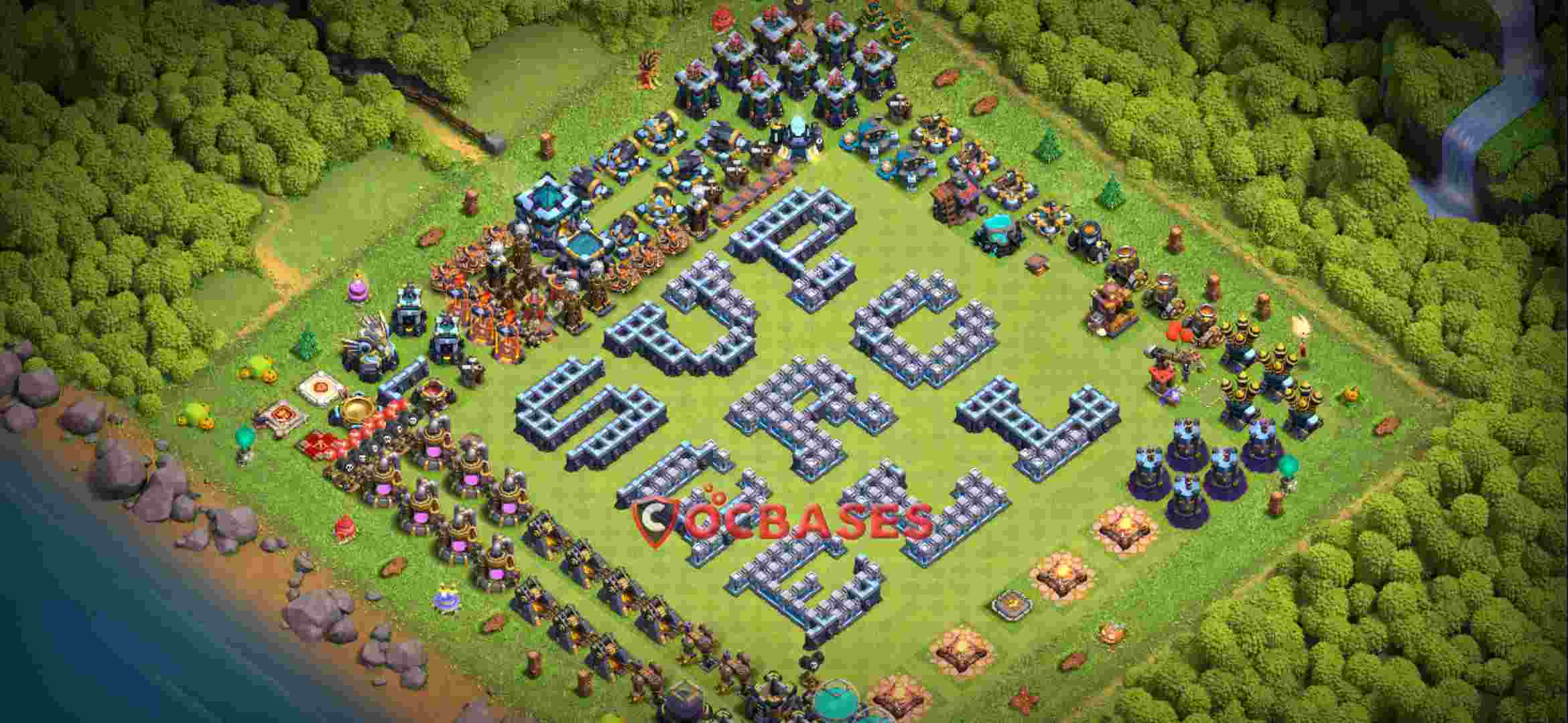 Town Hall 13 Base – Layout id: aos0s base layout